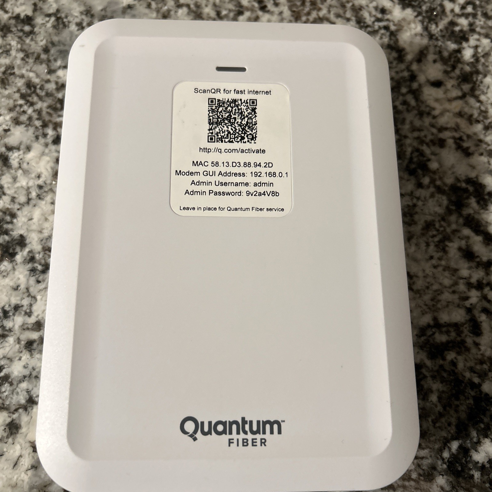 Quantum Fiber C5500XK High Performance Modem, Includes Power Adapter
