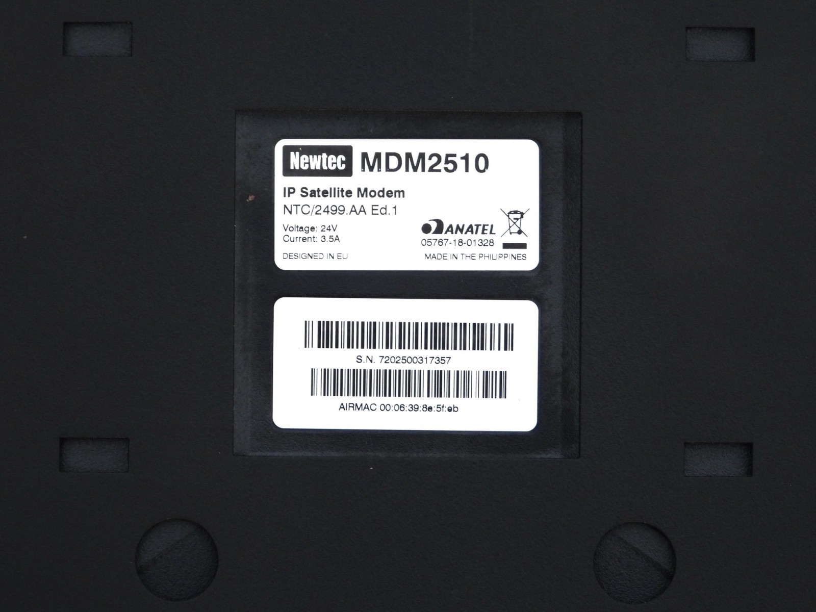 VGC NEWTEC IP MDM2510 IP SATELLITE MODEM COMMUNICATION REMOTE ROUTER MDM 2510