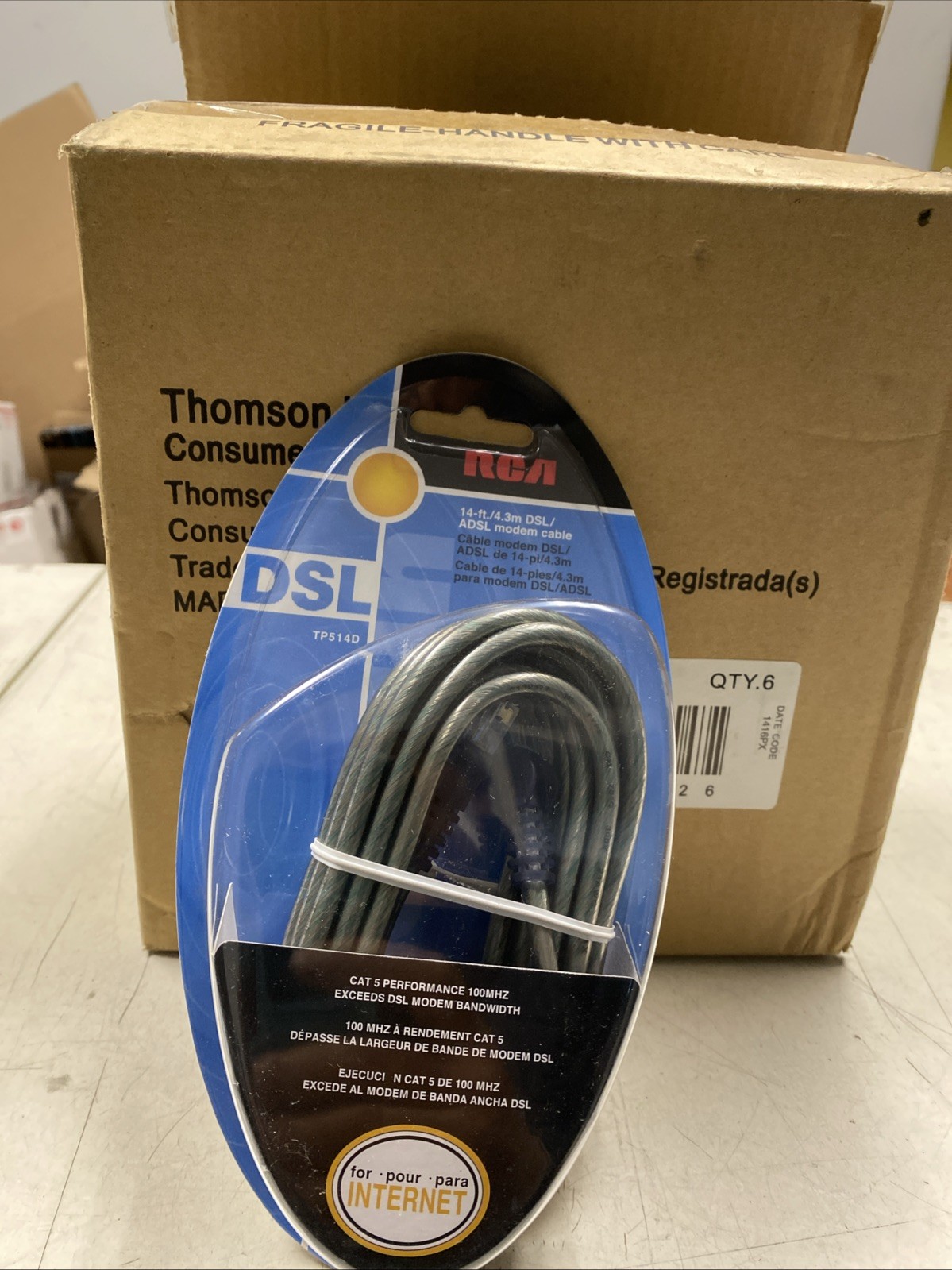 6 RCA 14ft. ADSL Modem Cable