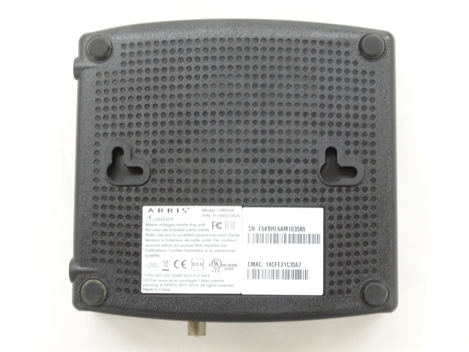 Arris CM820A Cable/3.0 Modem