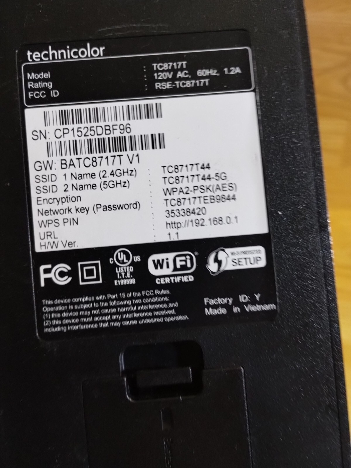 Technicolor TC8717T DOCSIS 3.0 Wireless Modem + Telephone/VoIP Technicolor