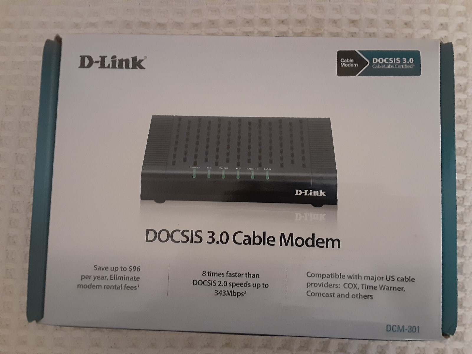 D-Link DOCSIS 3.0 Cable Modem (DCM-301) New in Box