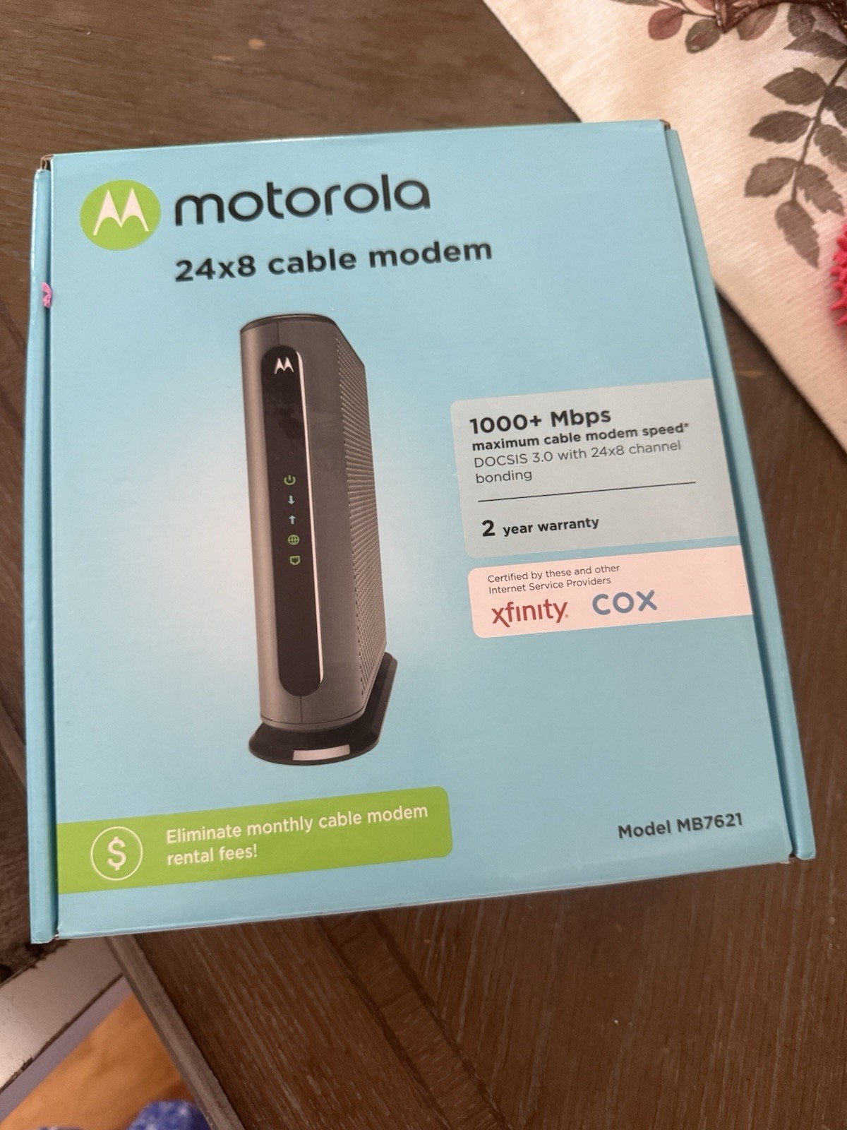 Motorola MB7621 24×8 DOCSIS 3.0 Cable Modem – New