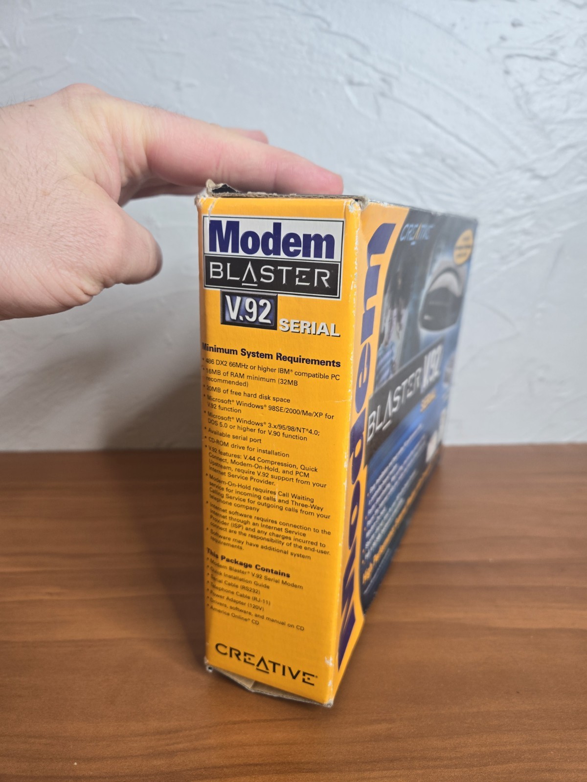 NEW Creative Modem Blaster V.92 Serial External 56K Dial-Up Modem NIB Retro PC