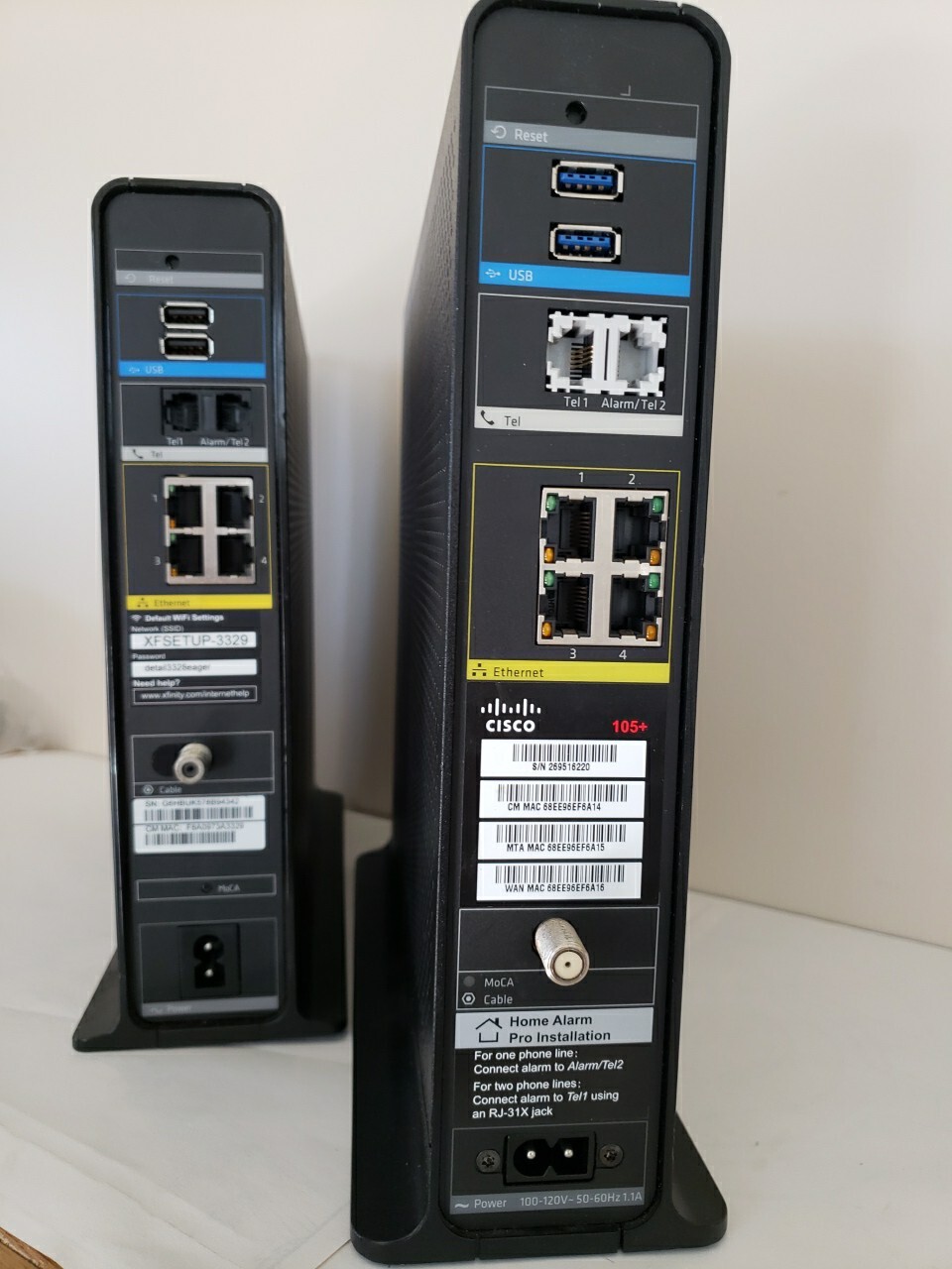 2 Pack ARRIS and Cisco DPC3939Xfinity XB3 Dual-Band WiFi 802.11ac Router TG1682G
