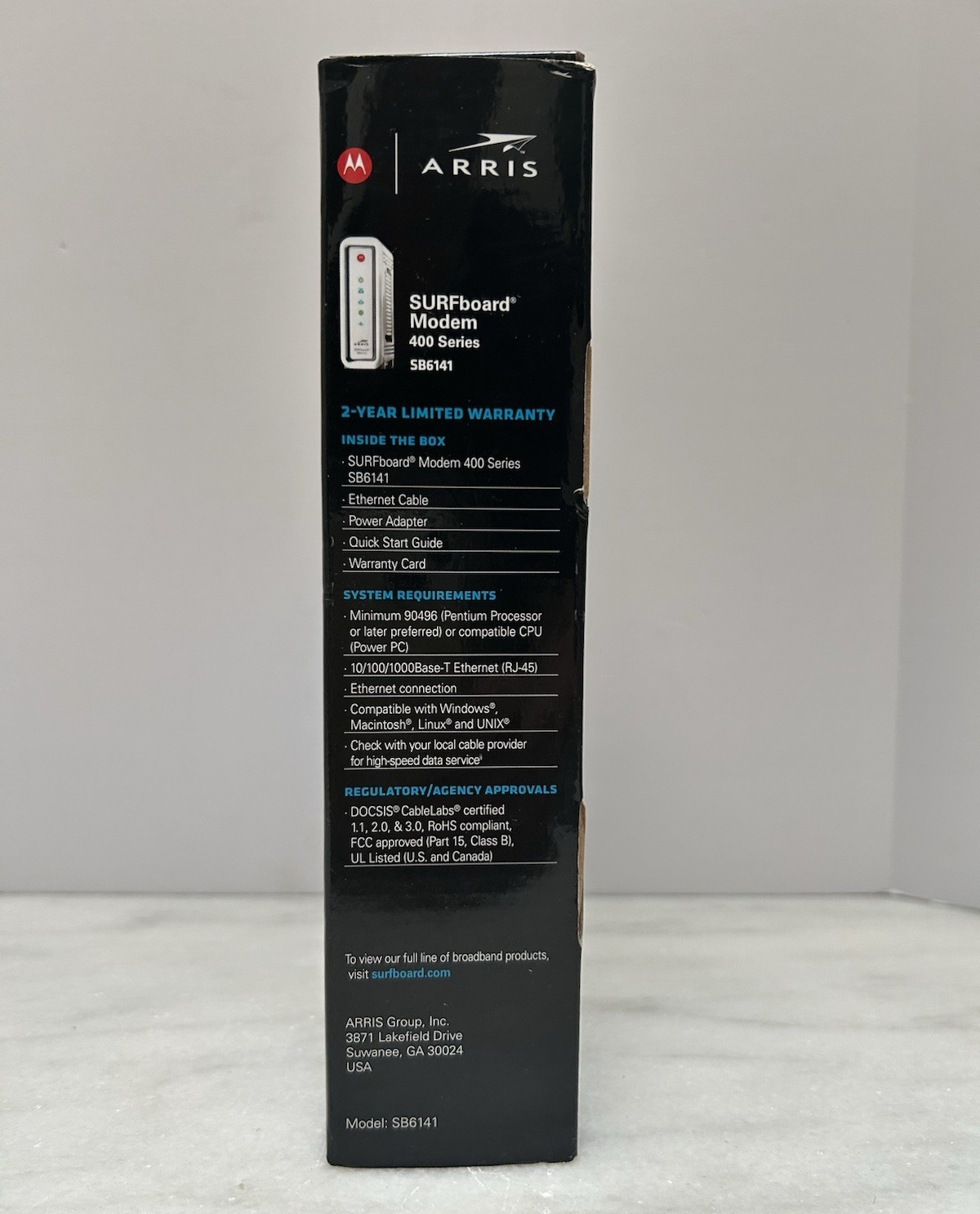 Motorola ARRIS SURFBoard Model SB6141 – DOCSIS 3.0 Cable Modem New Open Box