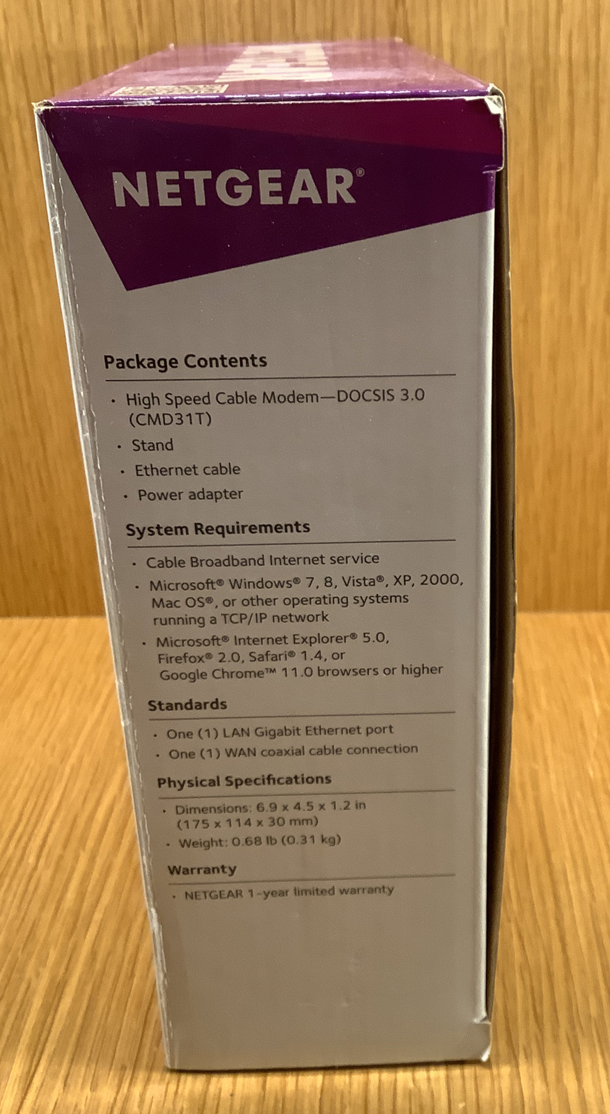 NETGEAR DOCSIS 3.0 Cable Modem, Fast Speed Xfinity , Time Warner New Open Box