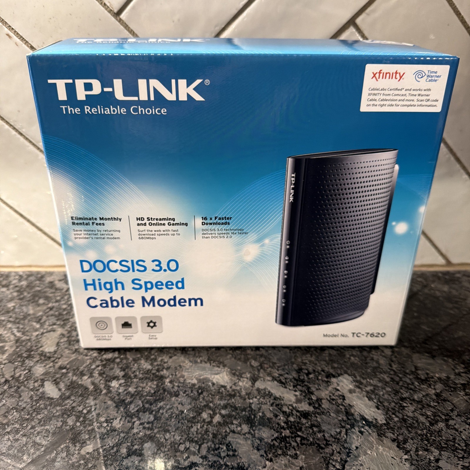 TP-Link TC-7620 DOCSIS 3.0 High Speed Cable Modem – Tested Working