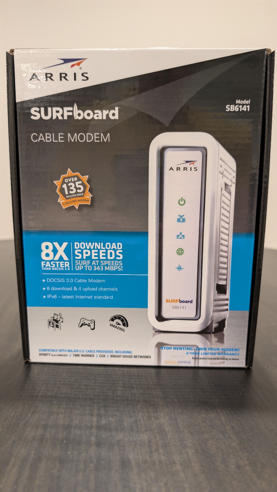 Arris Surfboard SB6141 Cable Modem DOCSIS 3.0 NEW IN BOX Sealed High Speed