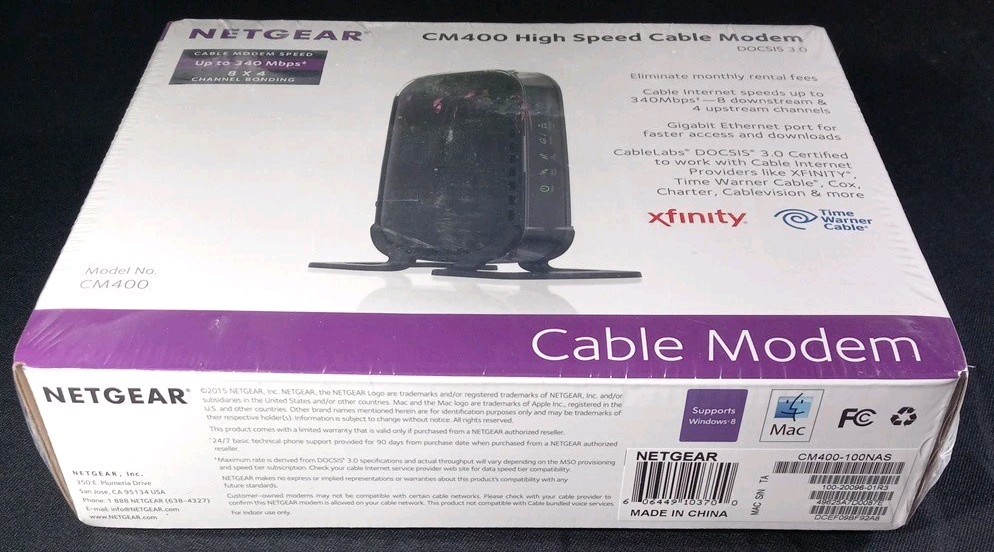 NETGEAR DOCSIS 3.0 CM400 340 mbps High Speed Cable Modem • FACTORY SEALED