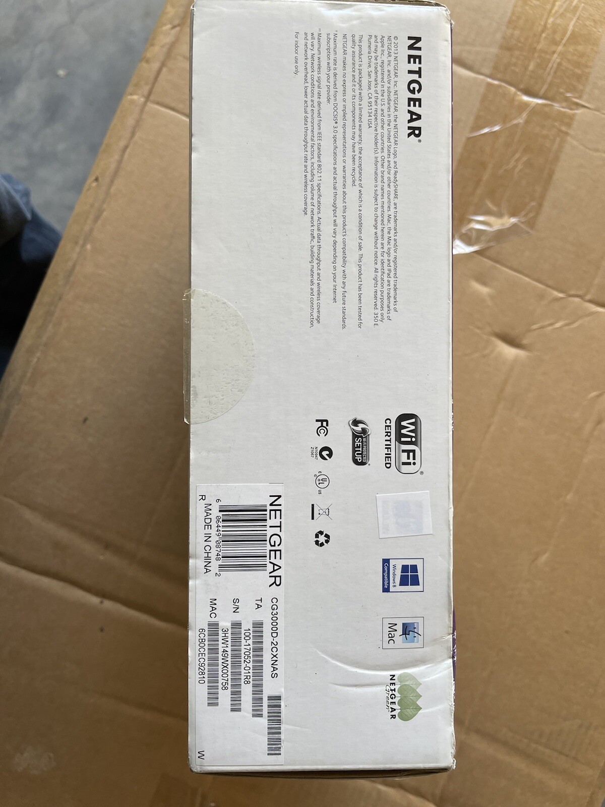 NETGEAR N450 – 100NAS Wireless Cable Modem Router Comcast-Xfinity TWC COX