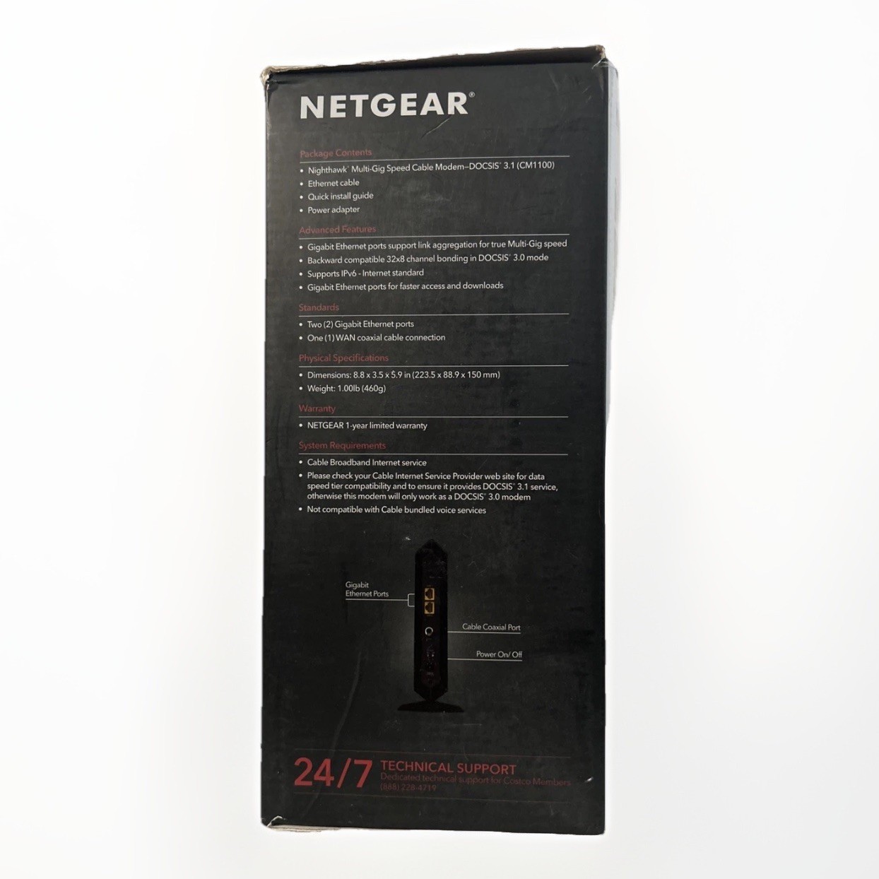 NETGEAR Nighthawk CM1100 Cable Modem UVG