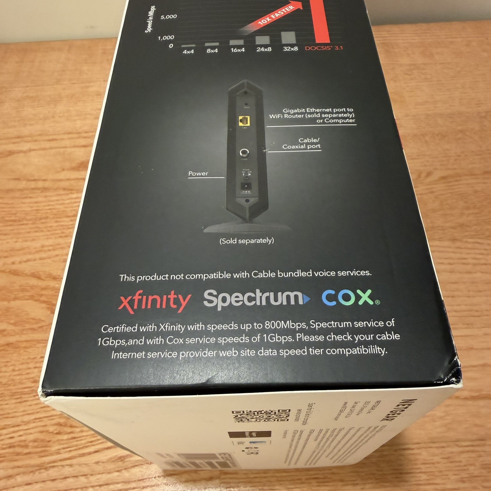 NETGEAR CM1000 DOCSIS 3.1 Cable Modem 1 Gbps Gigabit Ethernet CM1000-100NAS