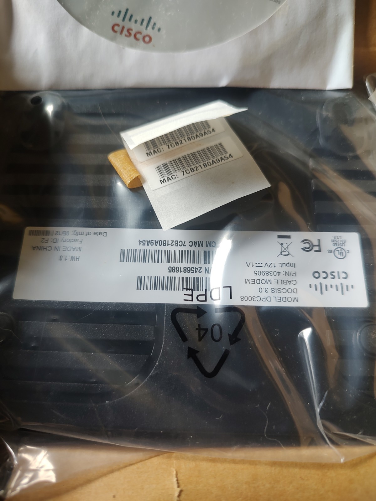 Cisco DPC3008 Advanced DOCSIS 3.0 Cable Modem