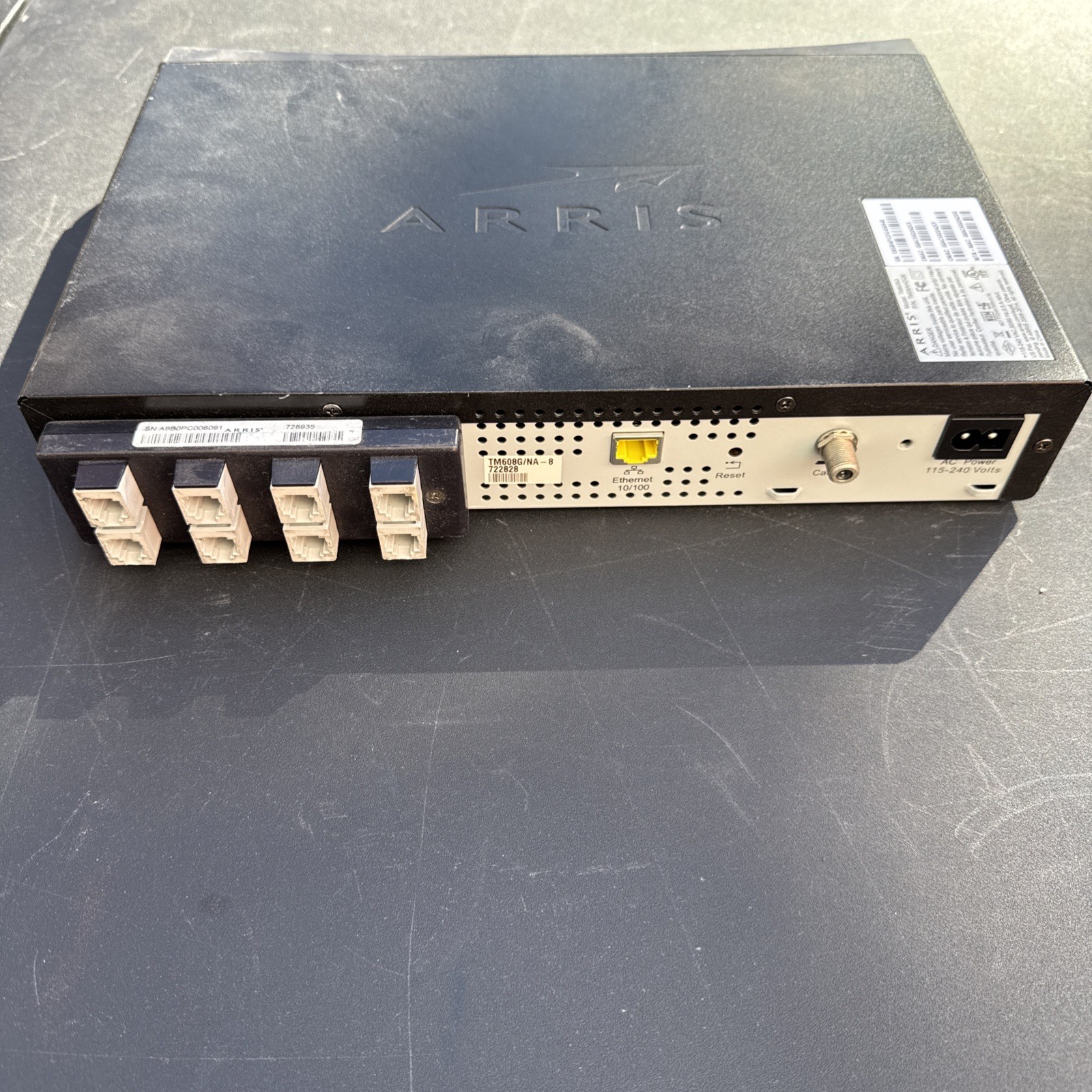 ARRIS TM608G/NA-B Telephony Cable Modem eMTA DOCSIS 2.0 with Battery Backup