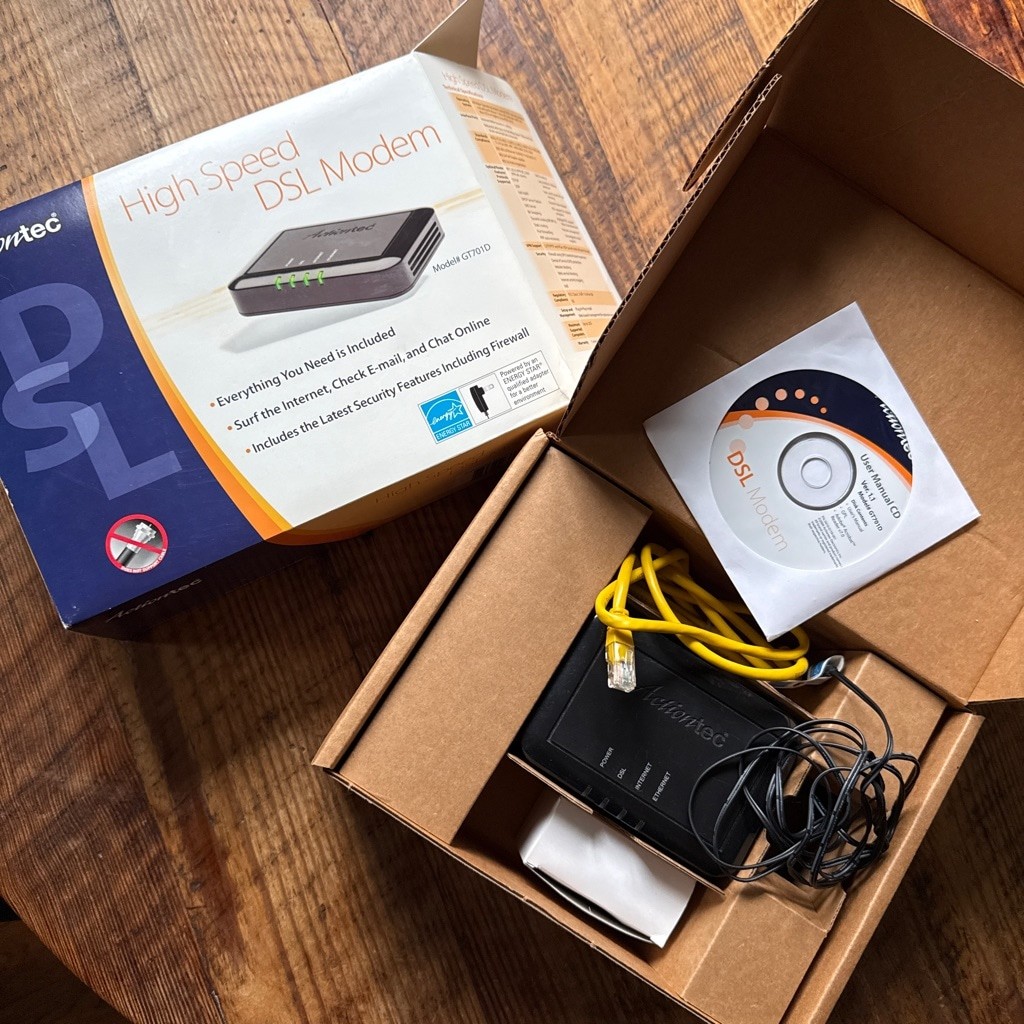 Actiontec High Speed DSL Modem GT701D Black One Size Networking