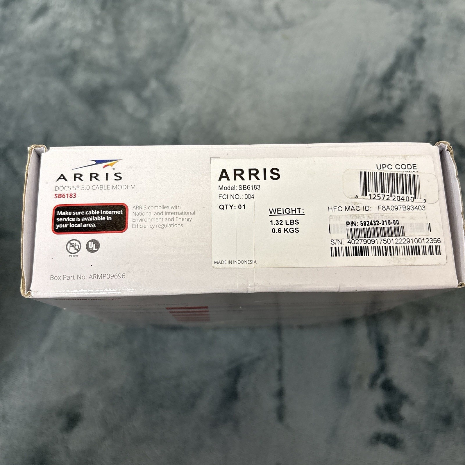 ARRIS SURFboard SB6183 DOCSIS 3.0 16×4 Gigabit Cable Modem, 686 Mbps