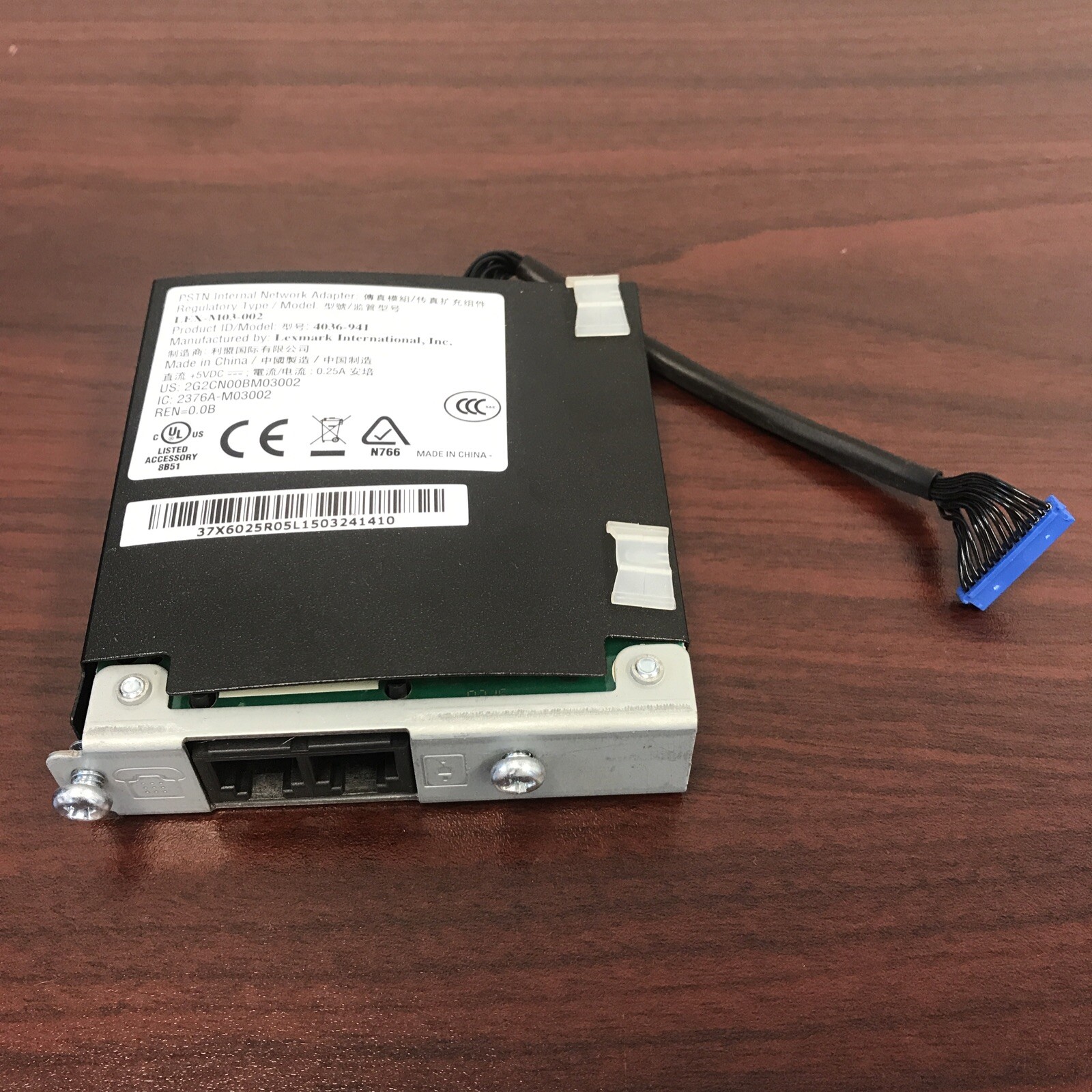 Lexmark 4036-941 PSTN Internal Network Adapter LEX-M03-002 Fax LOOK