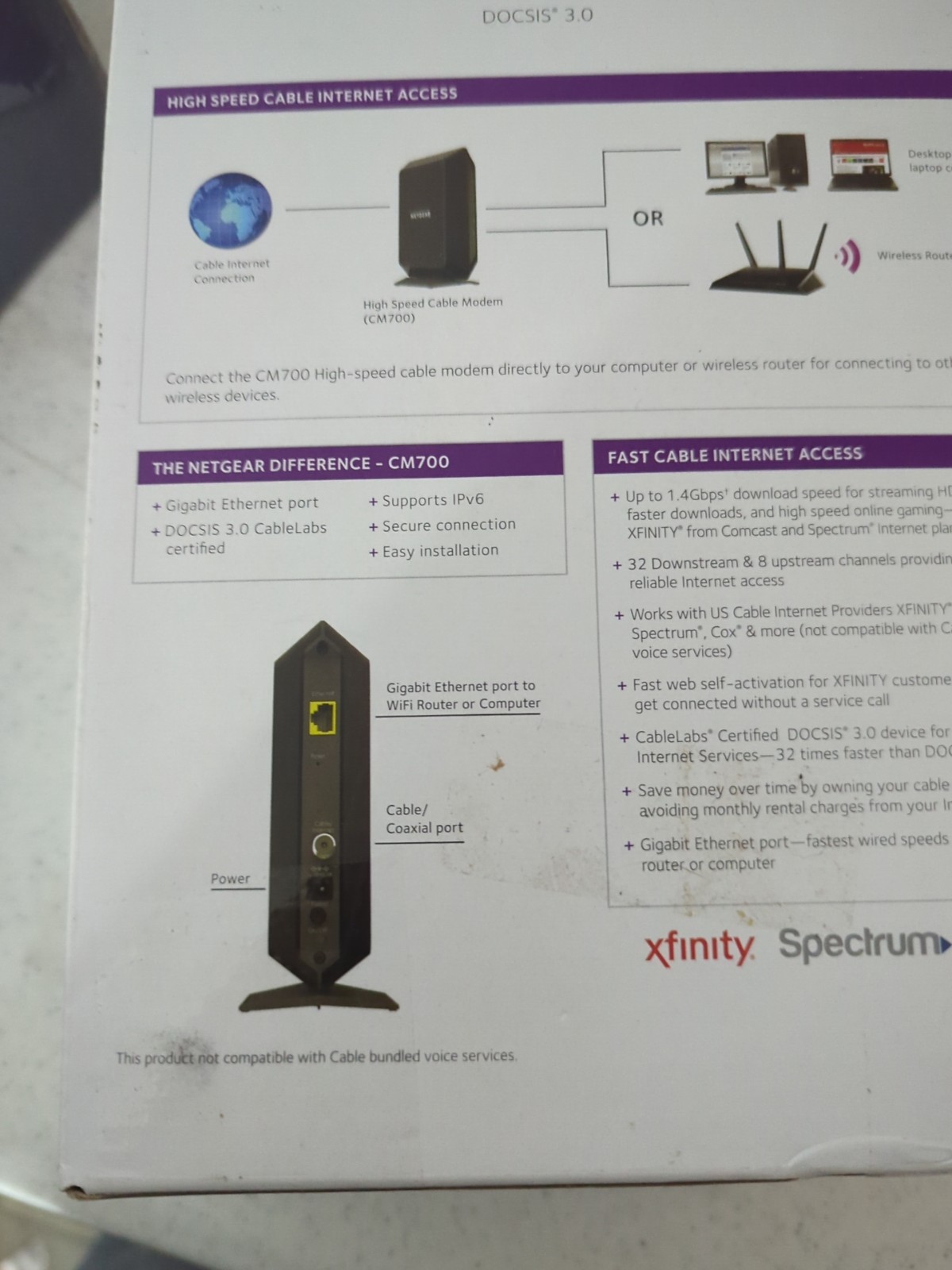 NETGEAR Cable Modem CM700 – Compatible with all Cable Providers incl. Xfinity, S