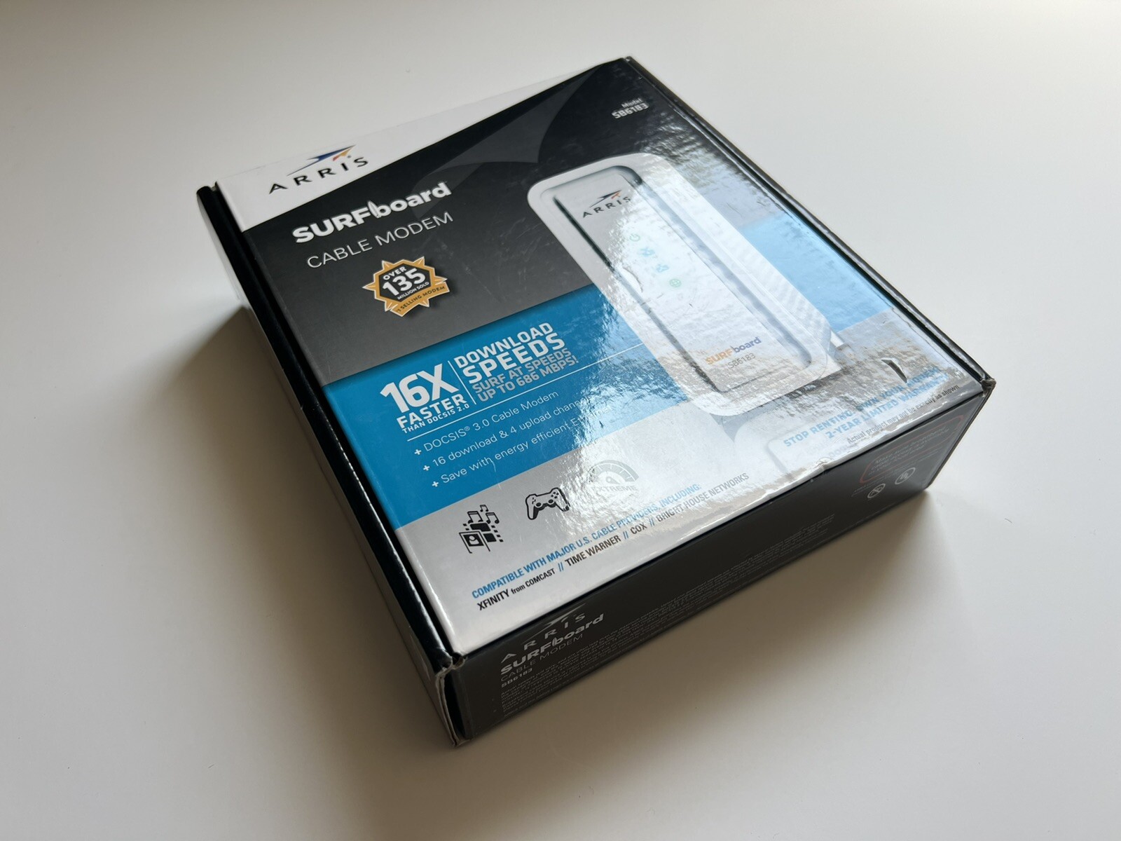 ARRIS Surf Board SB6183 Cable Modem -Internet, Cable, Bandwidth, Upgrade
