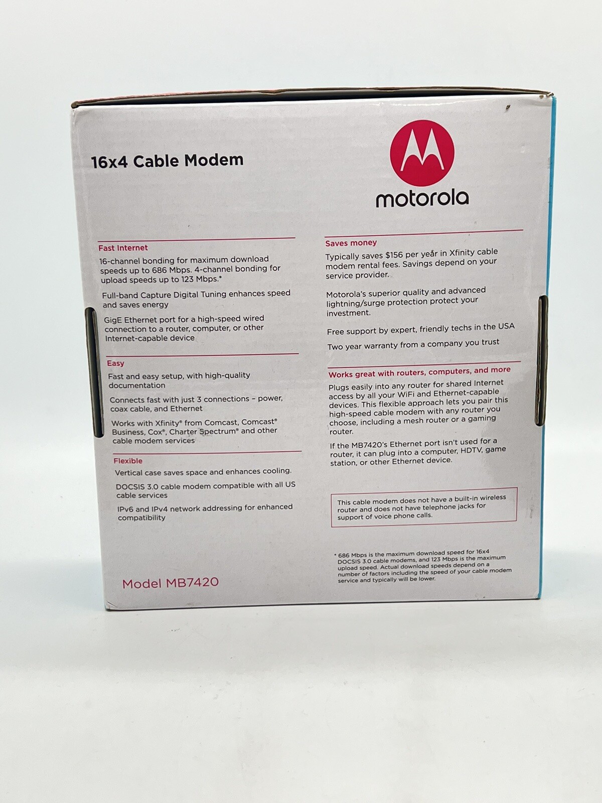 Motorola MB7420 16×4 Cable Modem