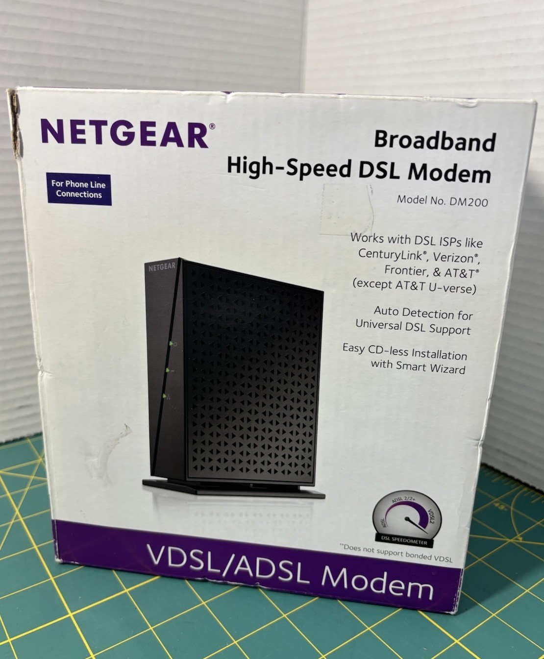 Netgear Broadband High Speed DSL Modem VDSL/ADSL DM200-100NAS NEW Open Box