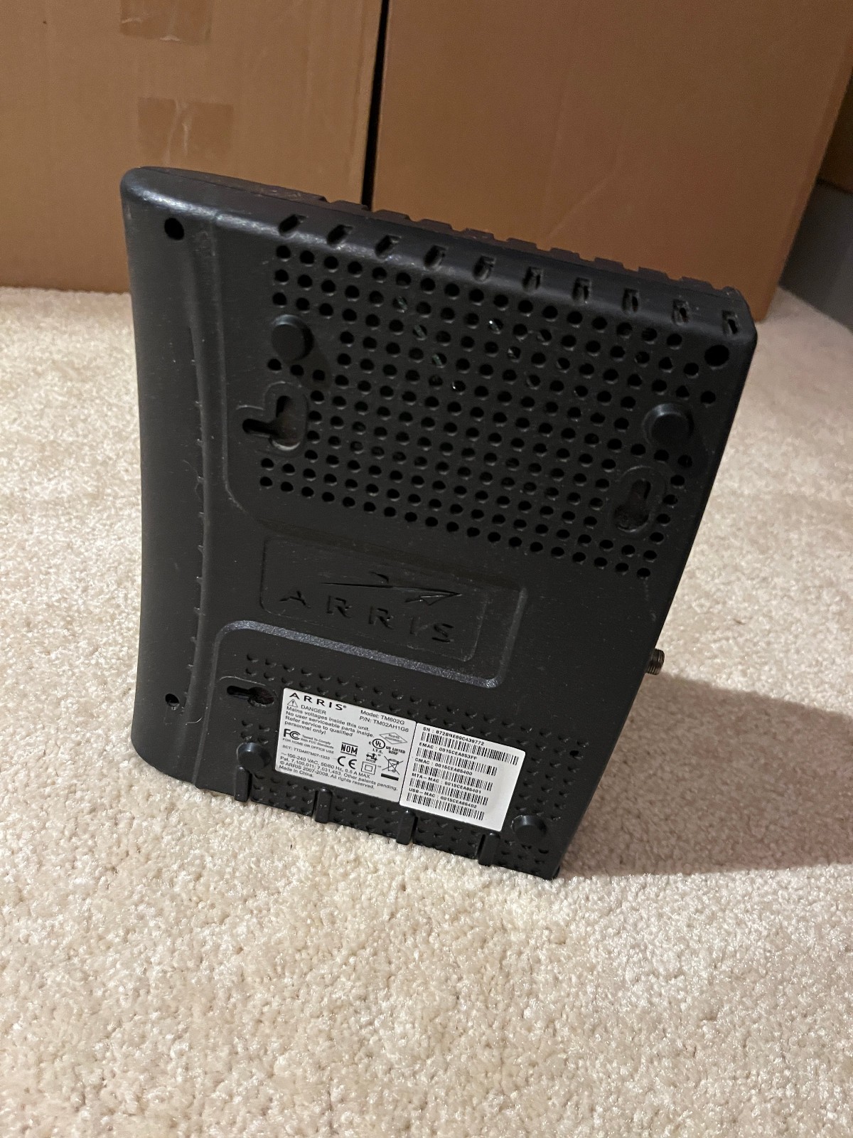 Arris TM602G/CT Modem black