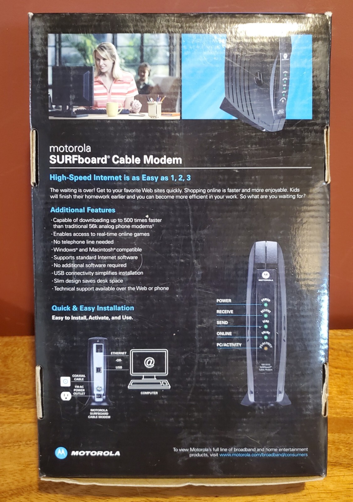 Motorola SURFboard Model SB5101U 38.91 Mbps