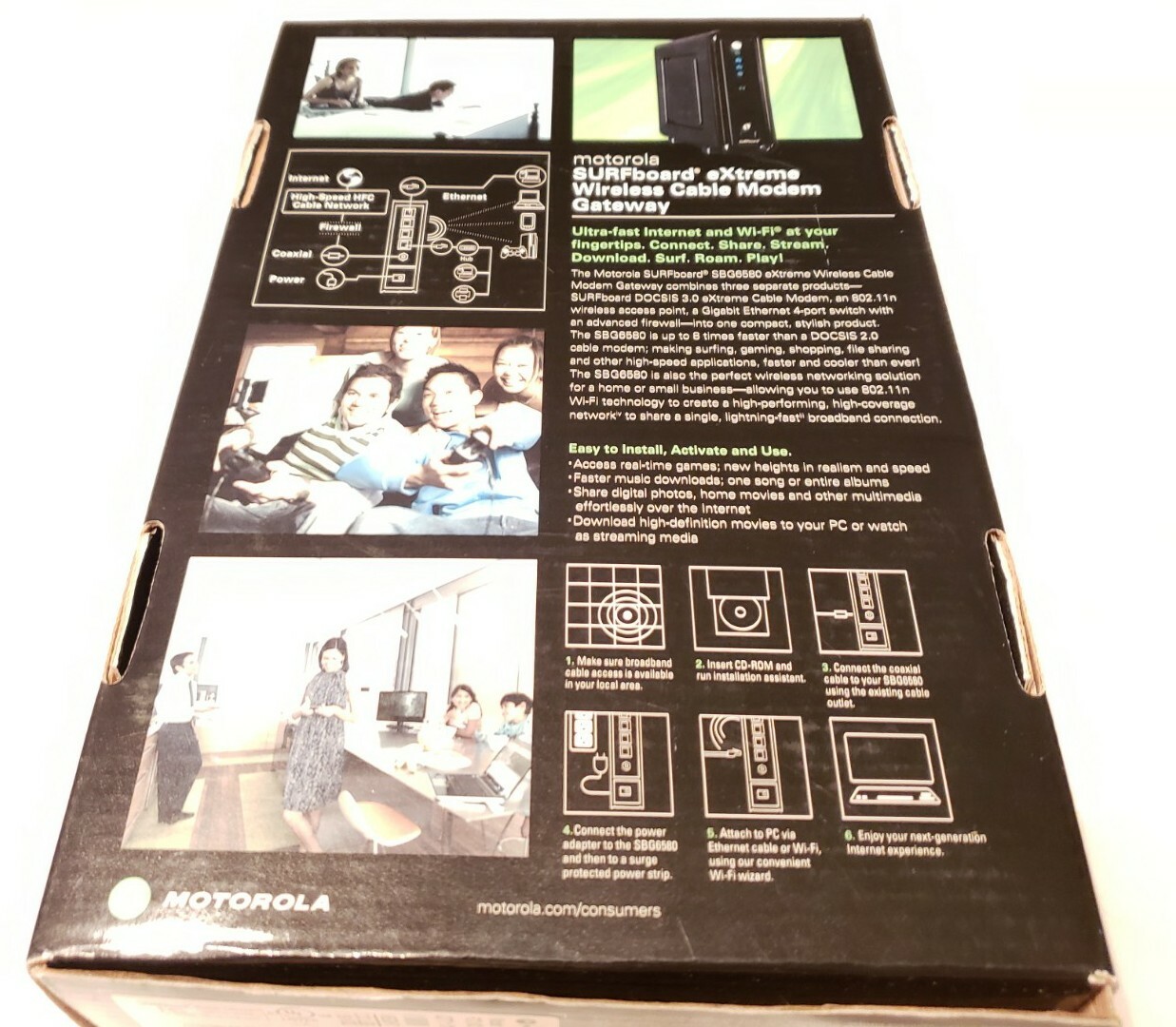 Motorola Arris Surfboard SBG6580 DOCSIS 3.0 Dual-Band Cable Modem & Wi-Fi Router