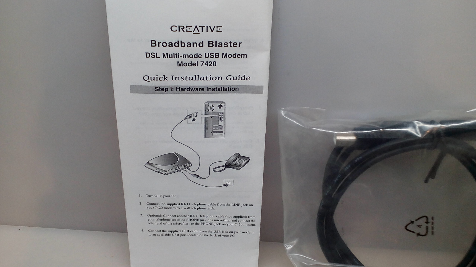 Creative Broadband Blaster DSL Multi-mode USB Modem 7420 Free Shipping