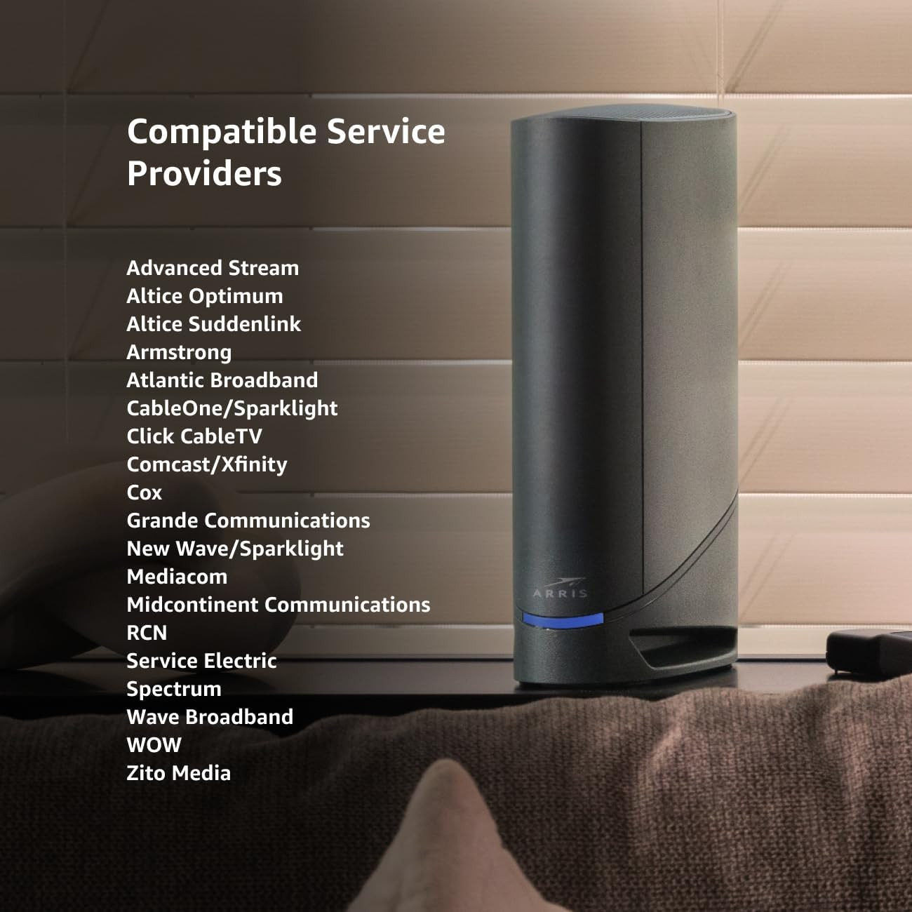ARRIS CABLE MODEM ROUTER COMBO ~ G34 ~ Fast DOCSIS 3.1 Gigabit WiFi 6 – 1 Gbps