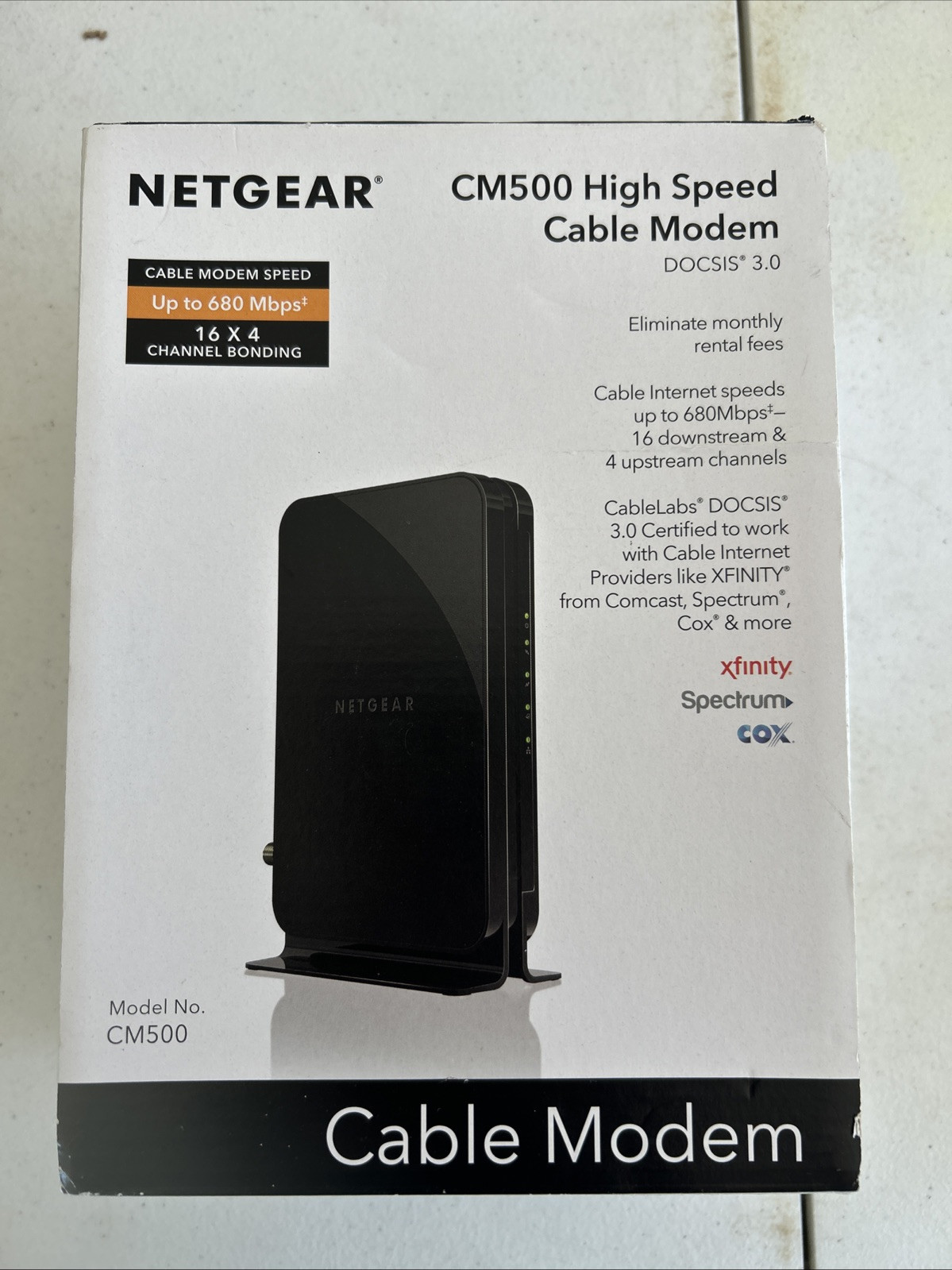 NETGEAR CM500 (CM500100NAS) 680 Mbps Cable Modem