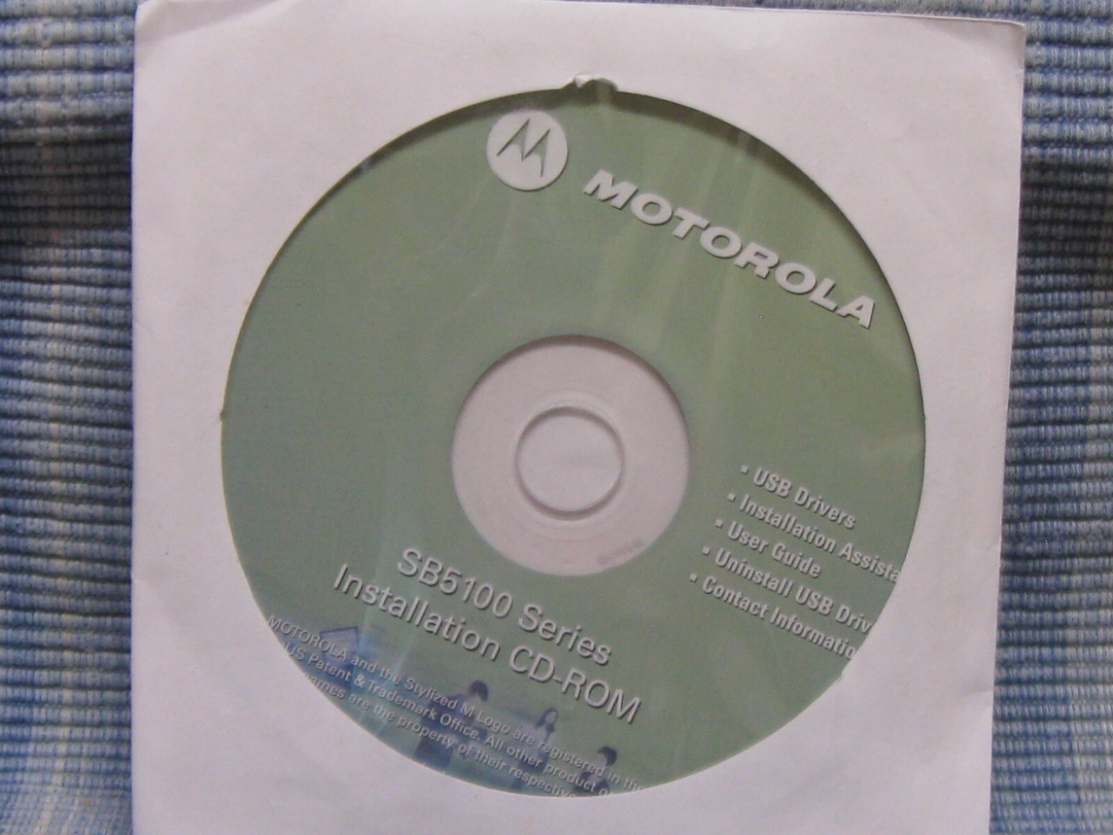 Motorola SB5100 Series Cable Modem Software CD-ROM