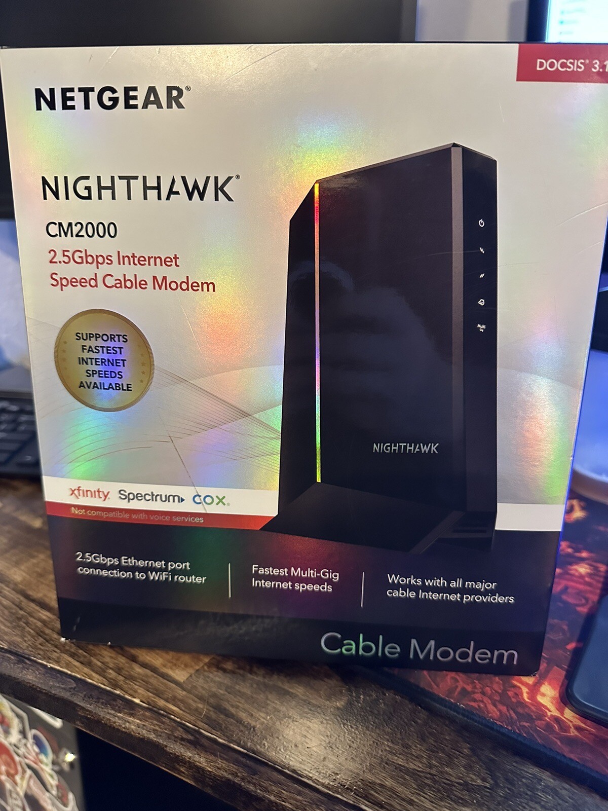 Netgear Nighthawk CM2000 2.5Gbps Multi Gig Internet Speed Cable Modem DOCSIS 3.1