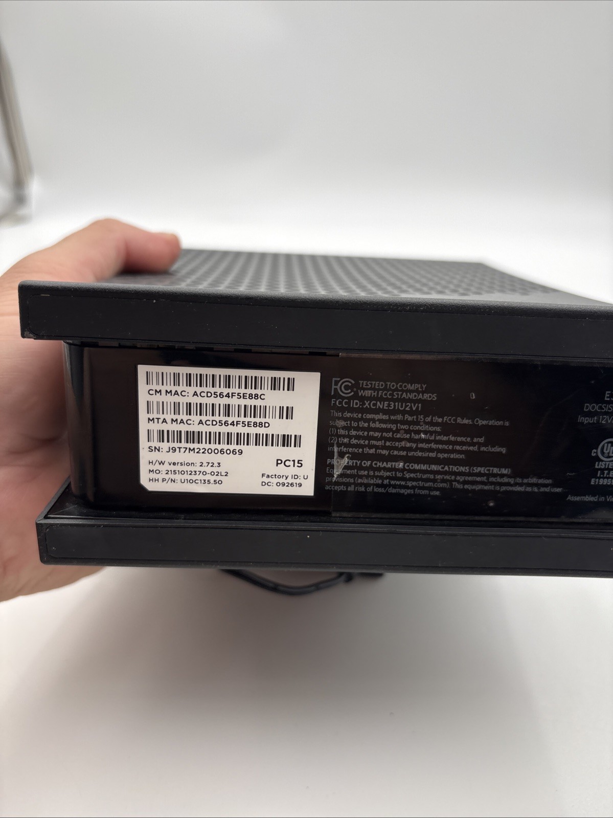 Spectrum E31U2V1 DOCSIS 3.1 eMTA W/Power Cord
