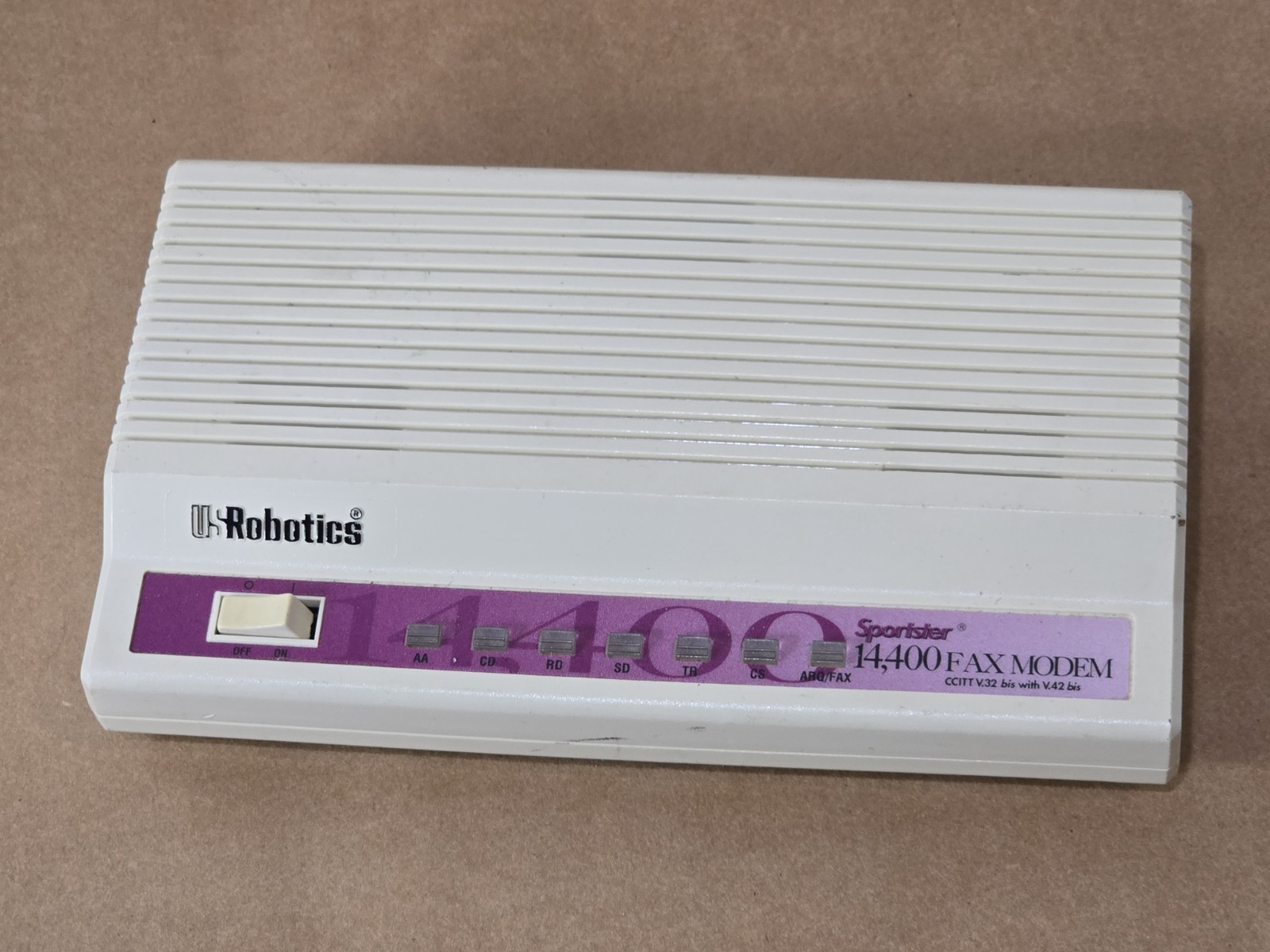 US Robotics CJE-0265 14.4K SPORTSTER MODEM | No Pwr Cord Vintage Computing