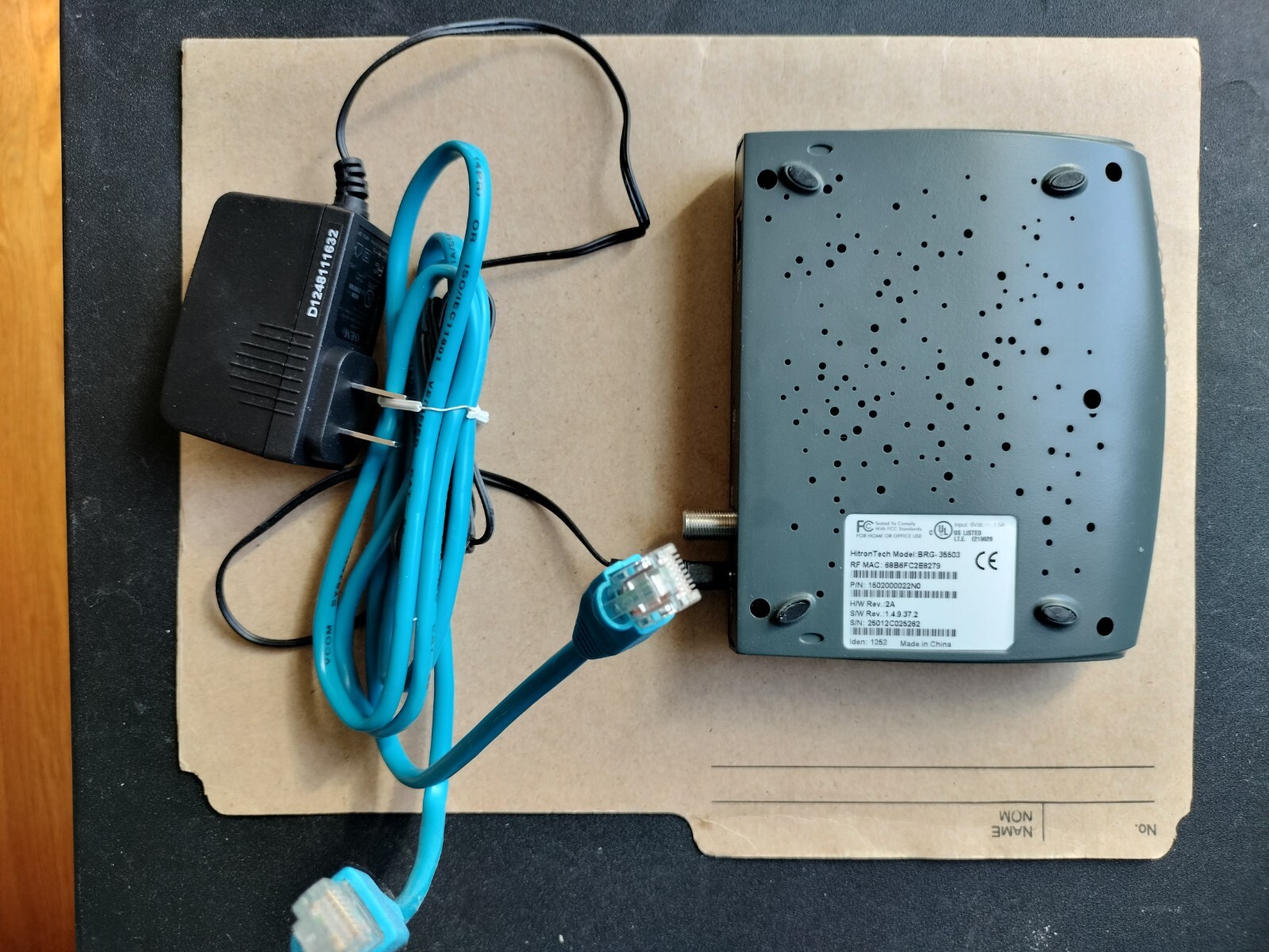ZyXEL BRG-35503 Cable Modem, DOCSIS 3.0, IPv4 & IPv6 hitrontech