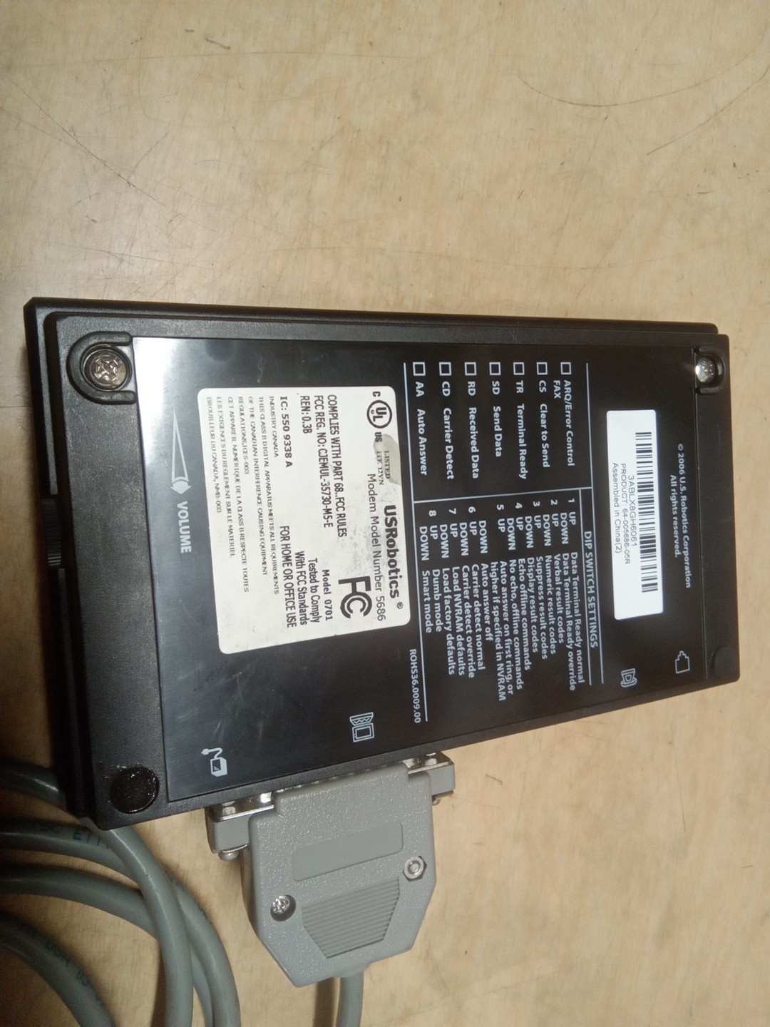 USRobotics V.92 Fax Modem 5686
