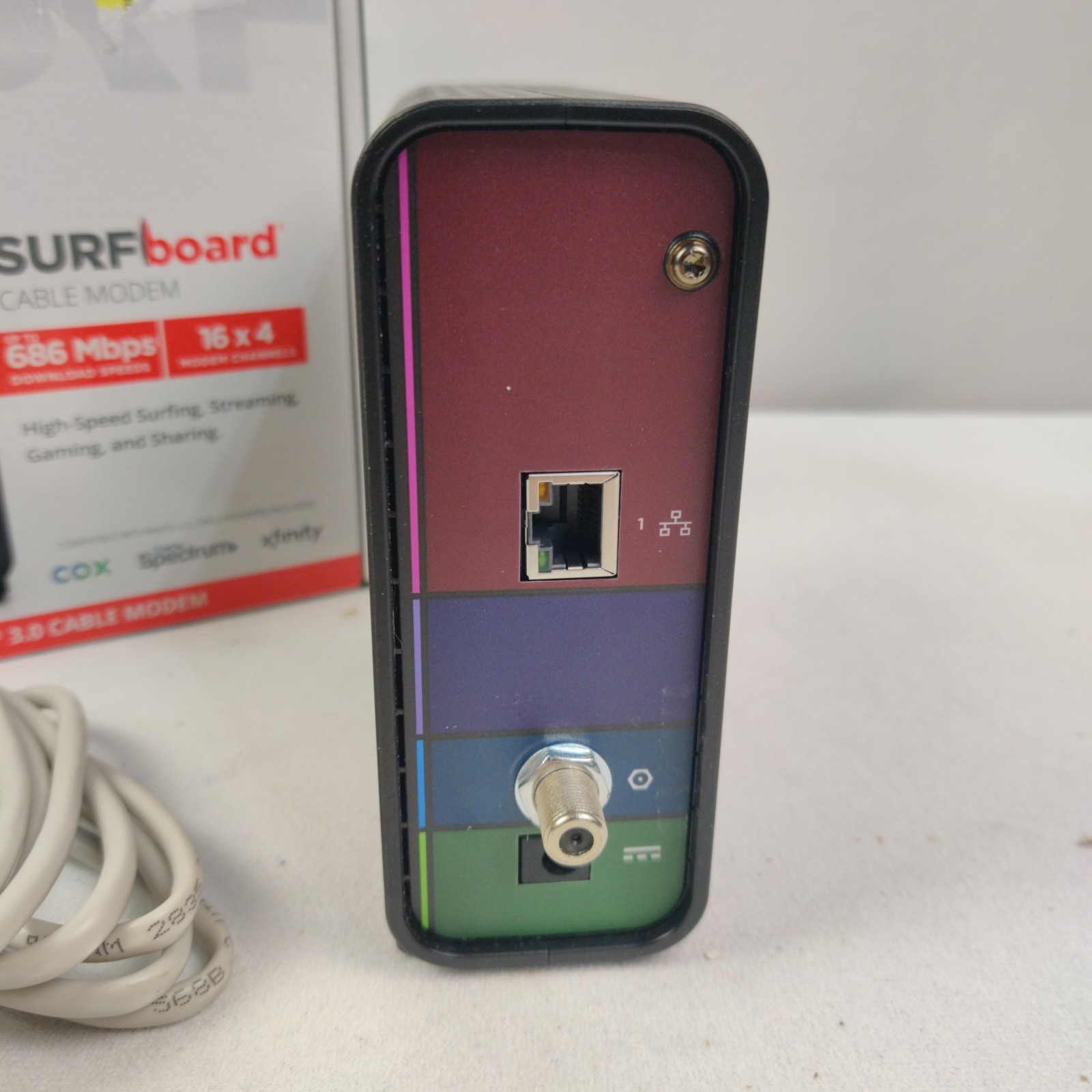 Arris SB6183 Surfboard DOCSIS 3.0 Speed 3.0 Internet Cable Modem Complete