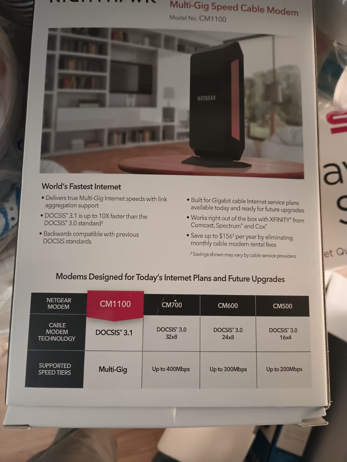 NETGEAR Nighthawk CM1100 Cable Modem