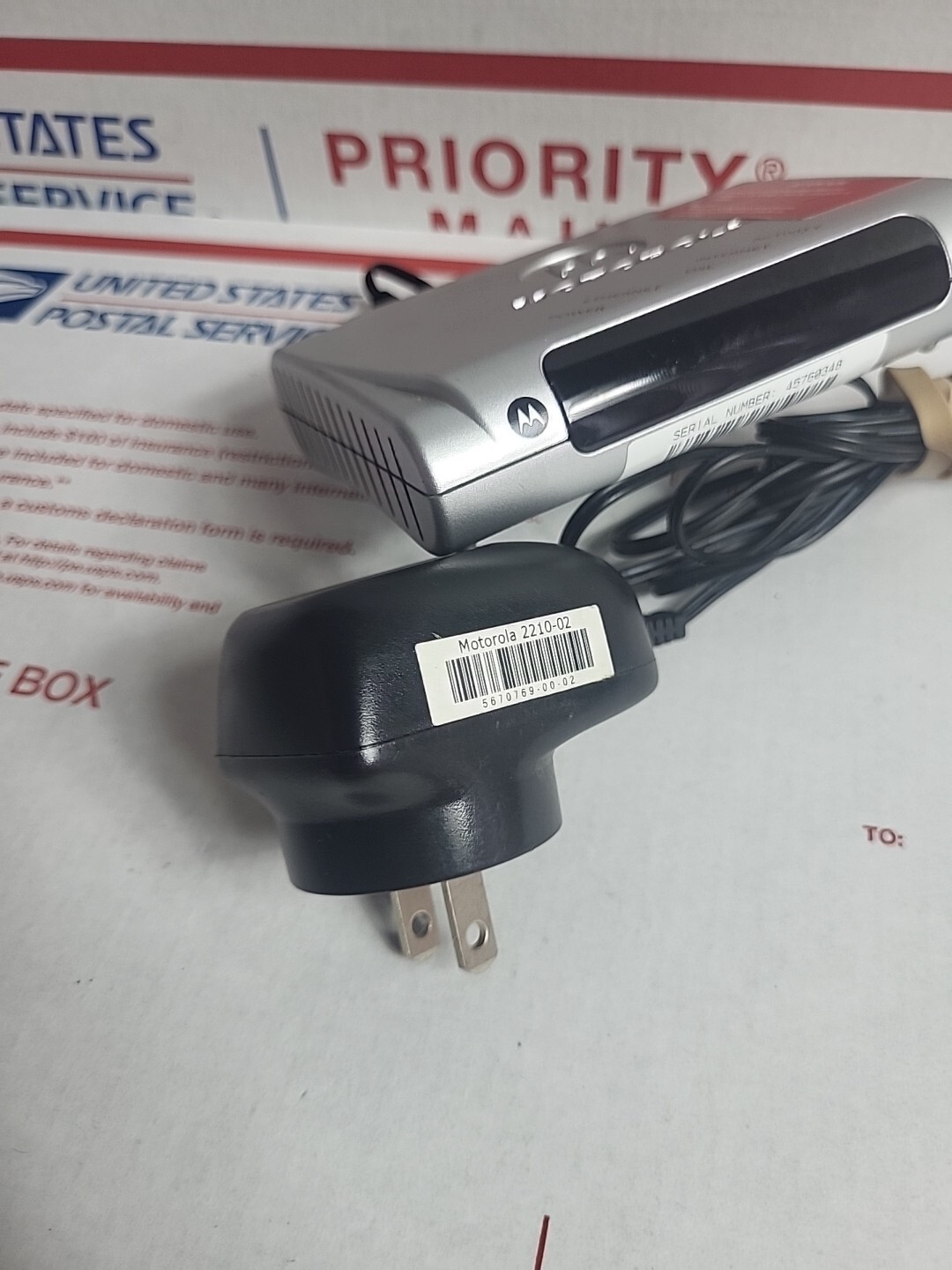 Motorola MSTATEA DSL modem With Power Supply