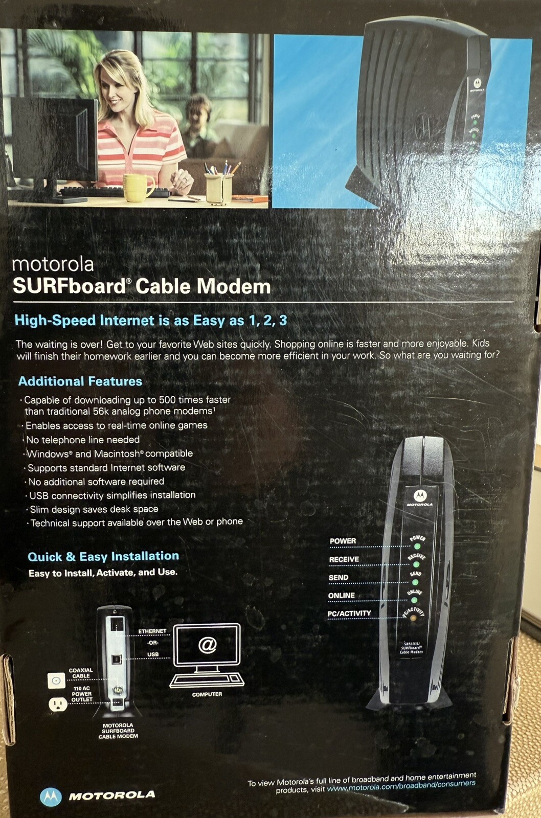 Motorola Cable Modem SURFboard SB5101 (SB515290-087-00) 38 Mbps