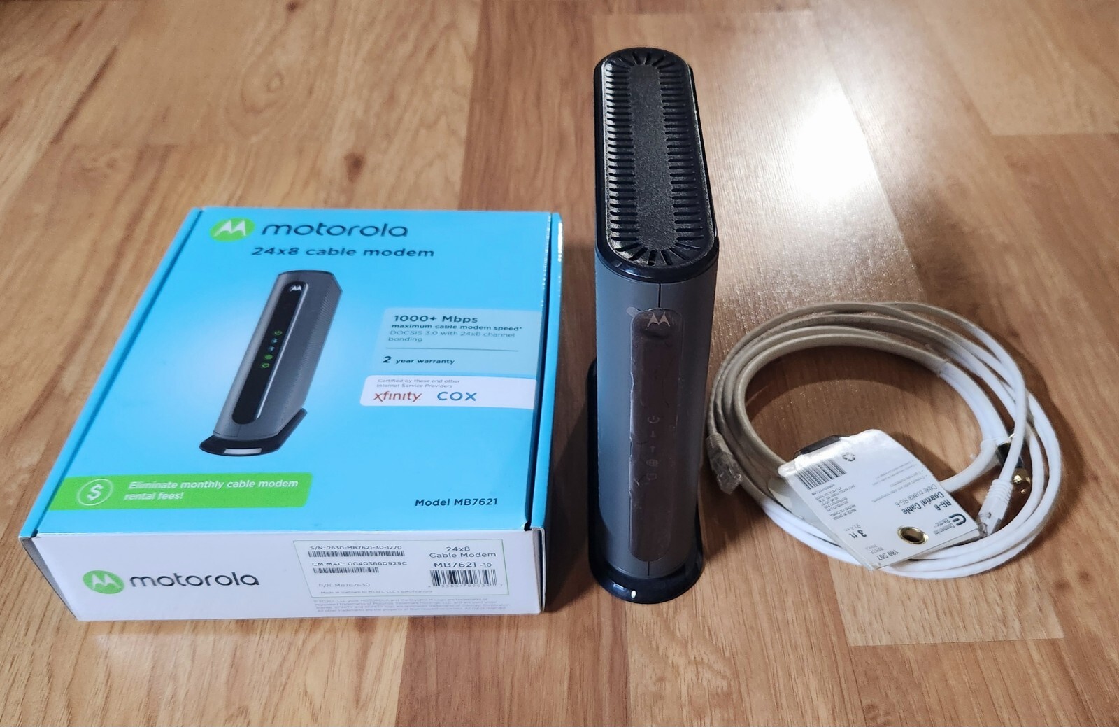 Motorola MB7621-10 1000 Mbps Modem DOCSIS 3.0