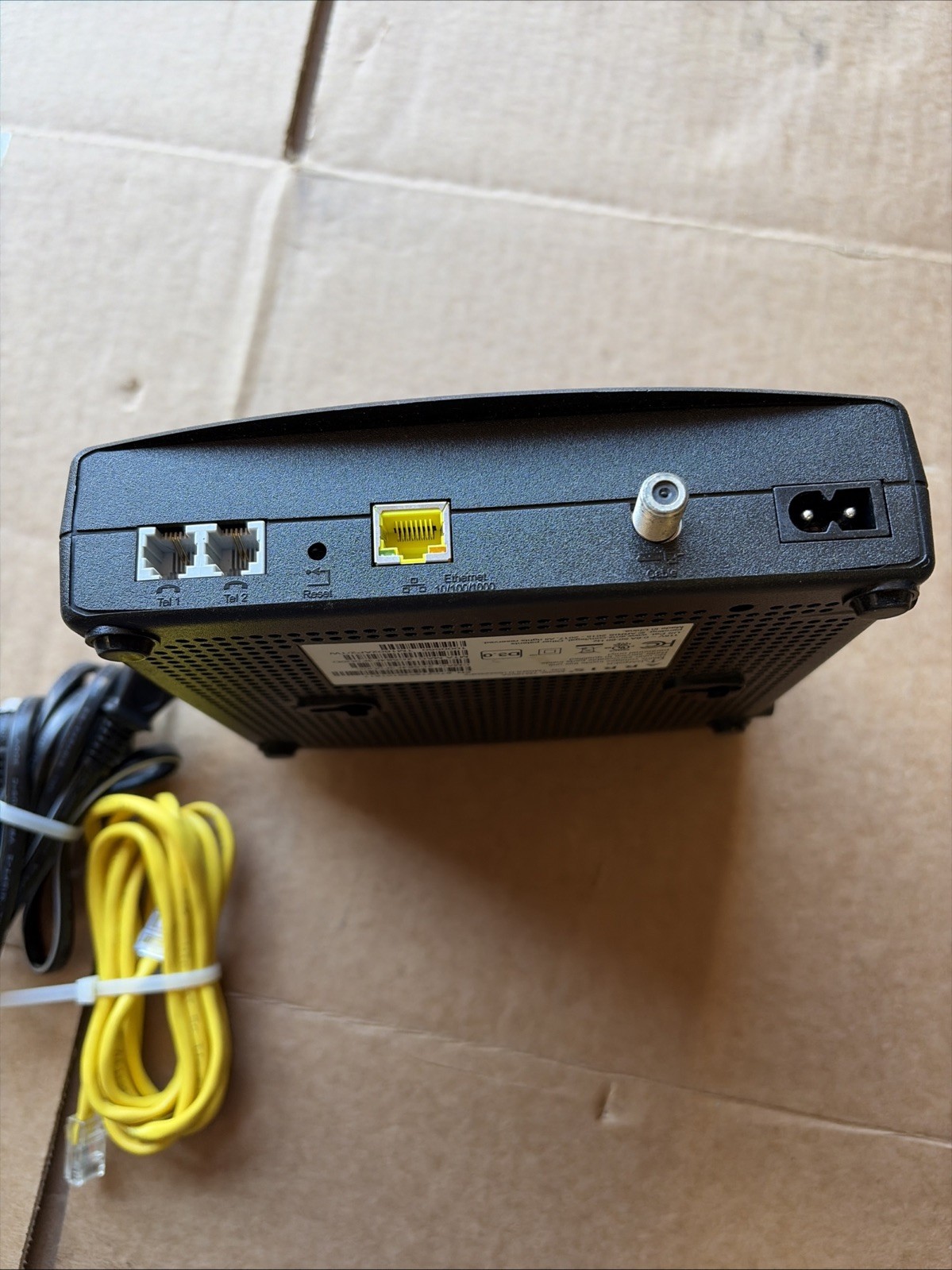 ARRIS TM1602 DOCSIS 3.0 Telephony Cable Modem w/ Power Cord & Ethernet Cable
