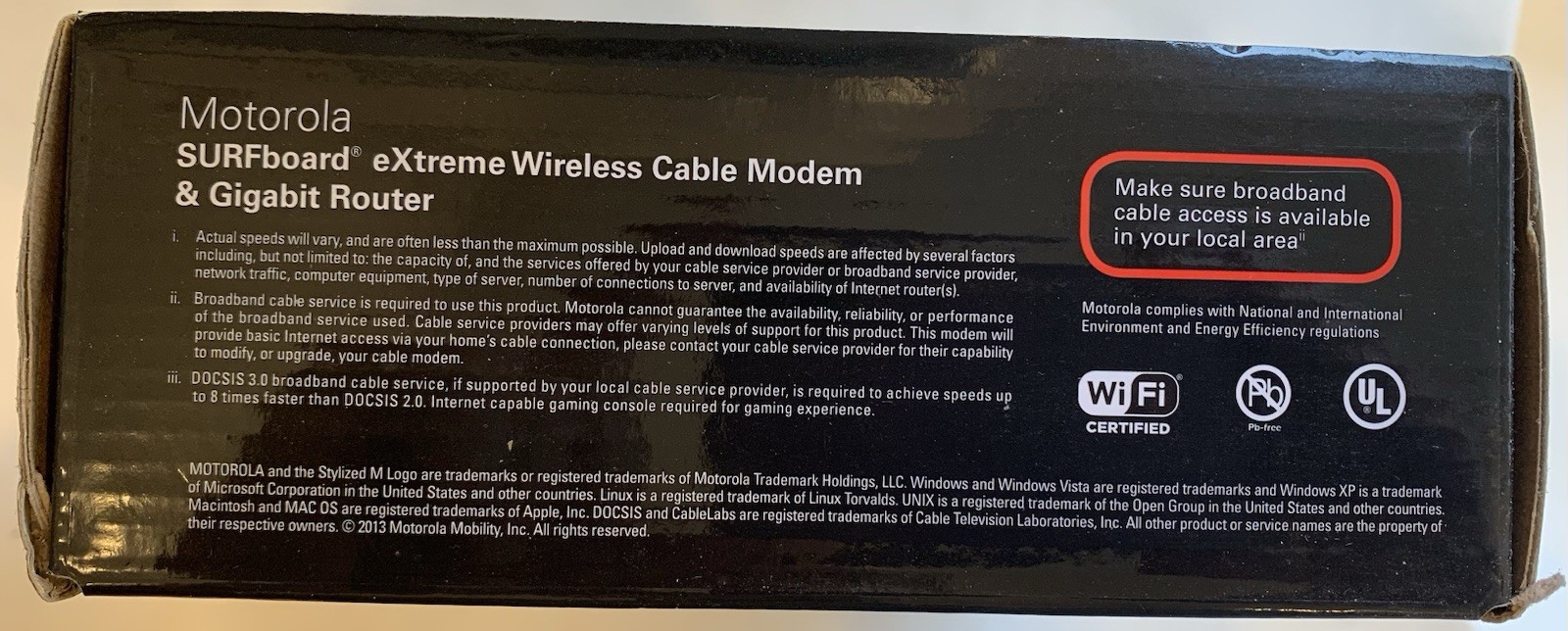 Motorola ARRIS SURFboard SBG6580 DOCSIS 3.0 Cable Modem and Wi-Fi Router