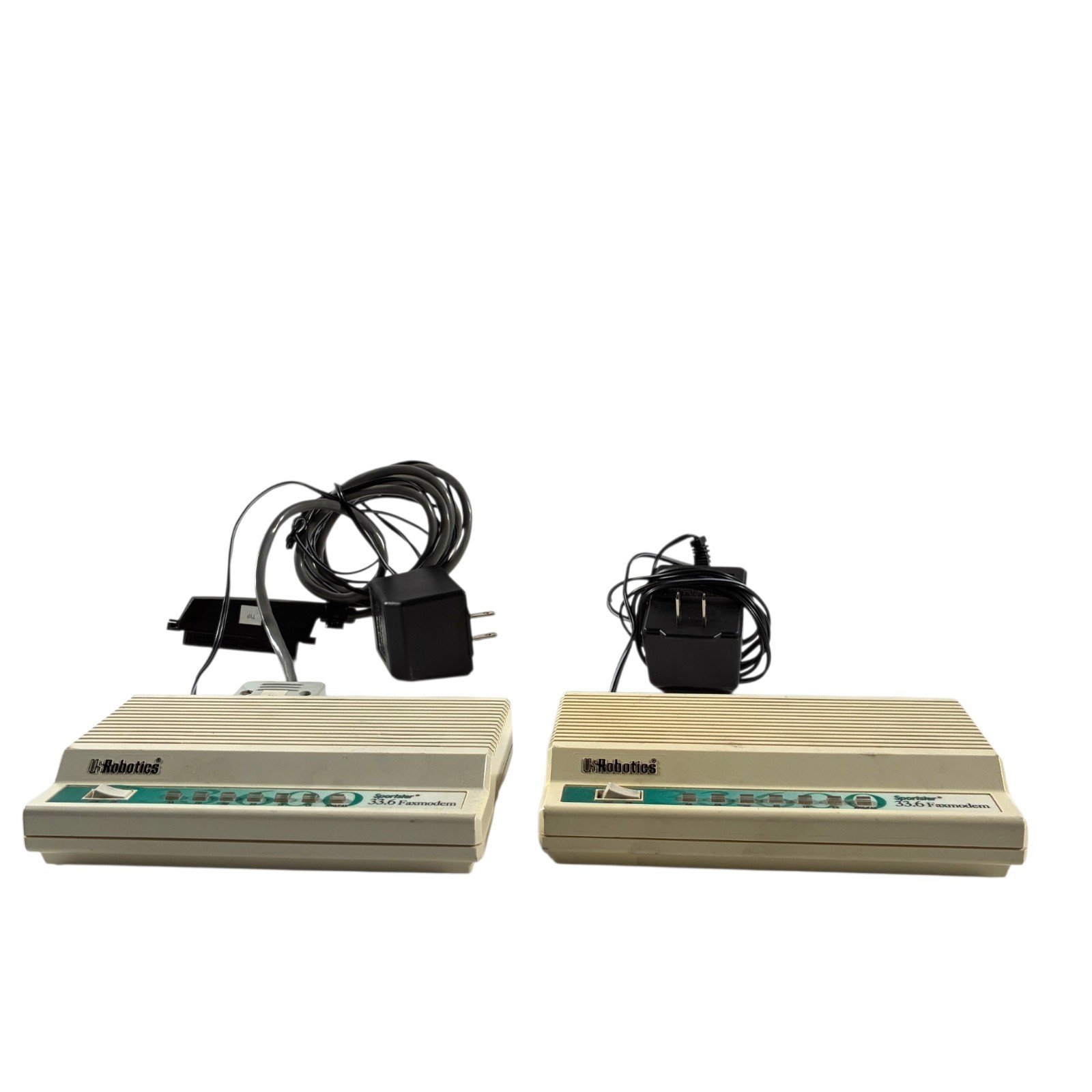 USRobotics Sportster 33,600 Faxmodem Model 0648 Vintage RS-232 External Lot of 2
