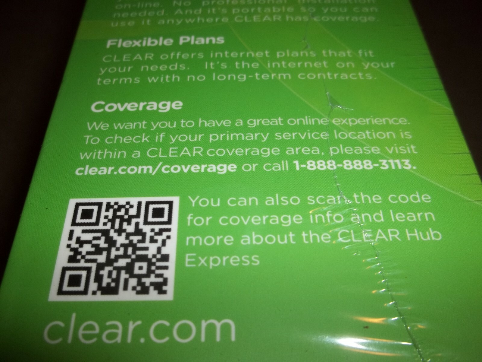 New Sealed Clear Hub Express 4G Home Internet Modem Foot Cable Cord & Guide 2013