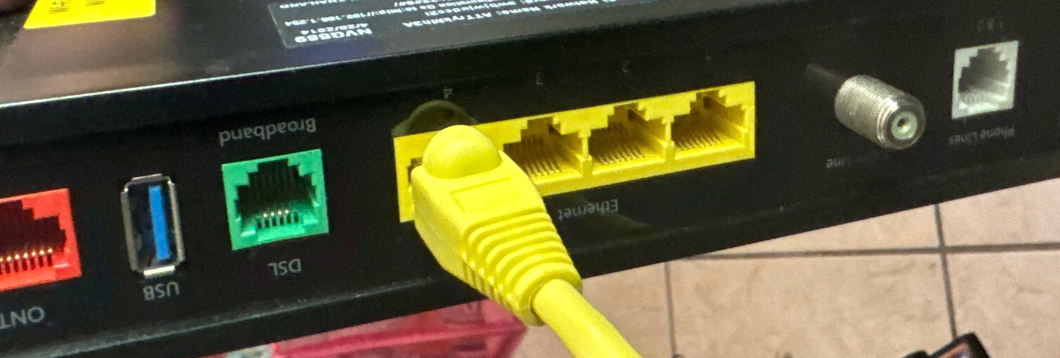 Att ARRIS NVG589 AT&T U-verse Modem With Power Cable