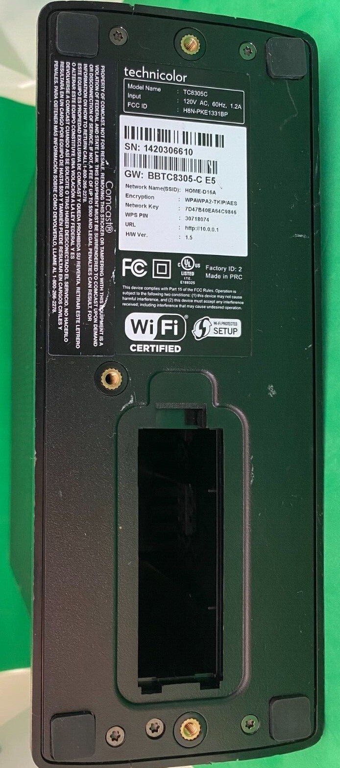 Technicolor TC8305C Docsis 3.0 Cable Modem
