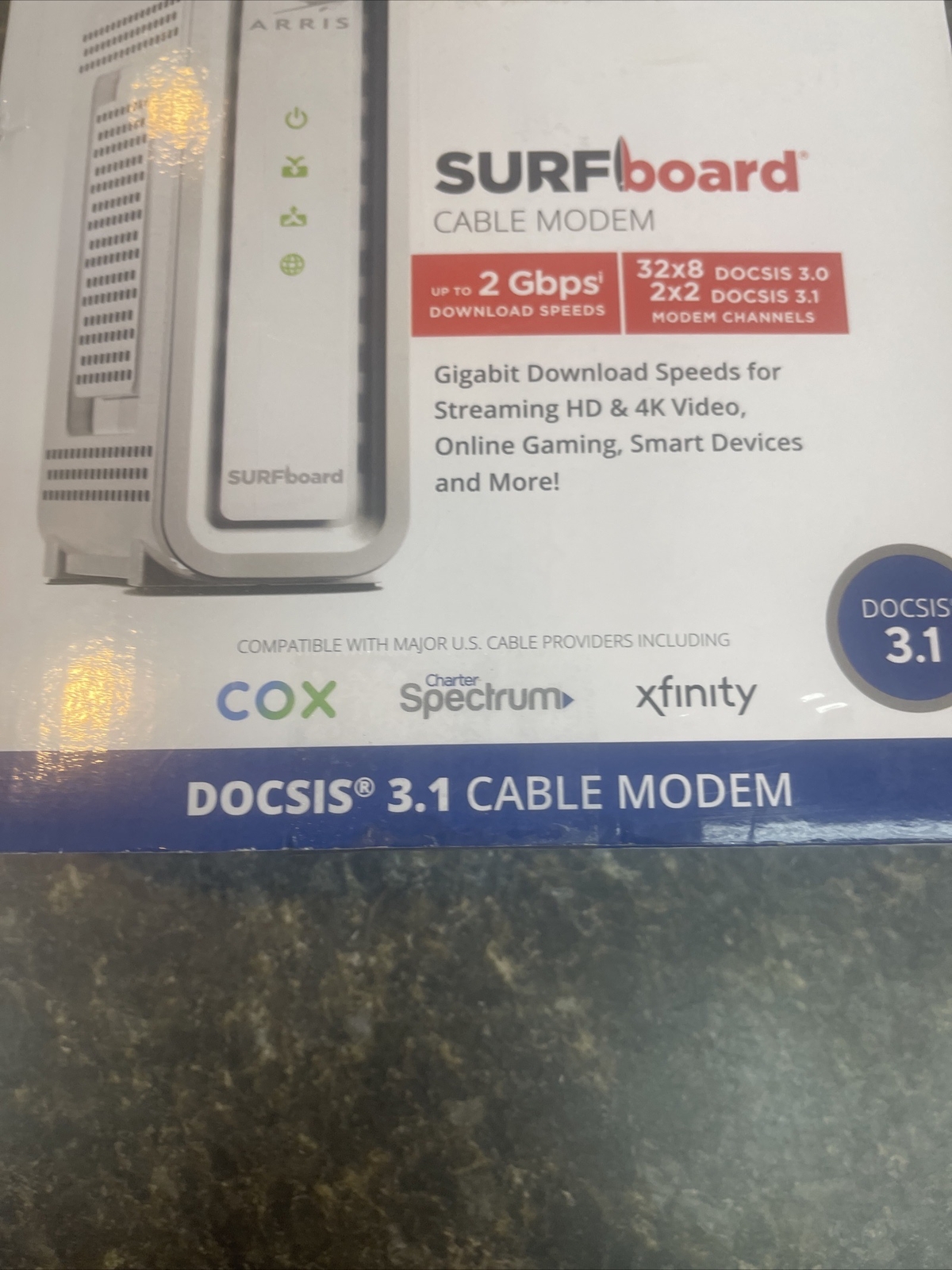 ARRIS SB8200 Surfboard DOCSIS 3.1 Cable Modem – NEW Open Box By ARRIS